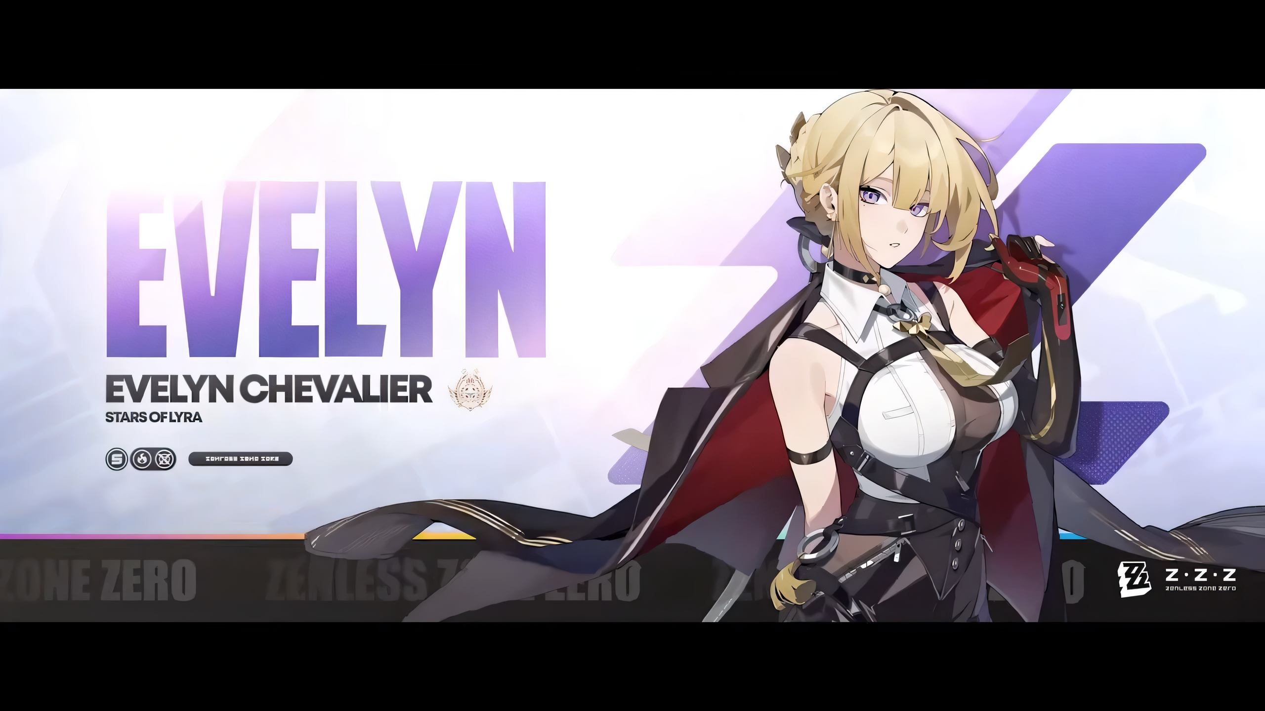 Screenshots from Evelyn Chevalier's trailers in HQ Zenless Zone Zero
