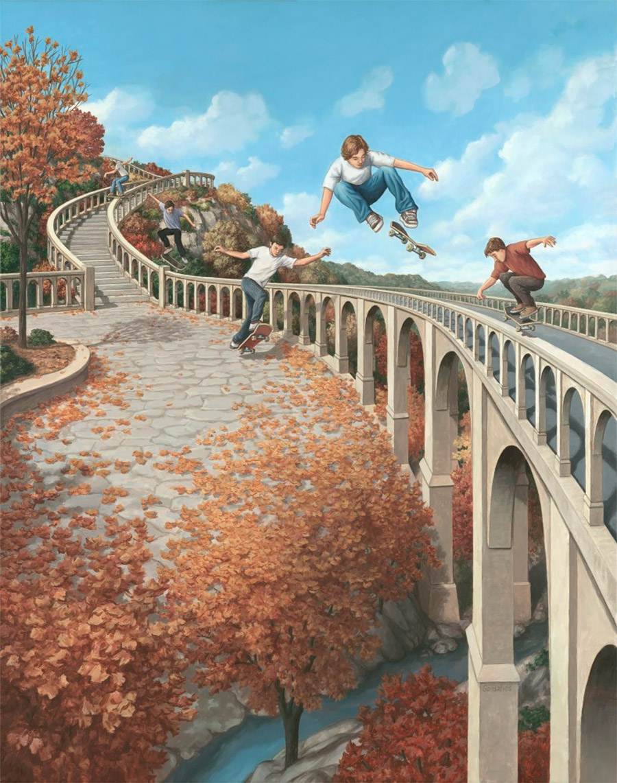 Amazing Optical Illusions by Rob Gonsalves. Daily design inspiration for creatives