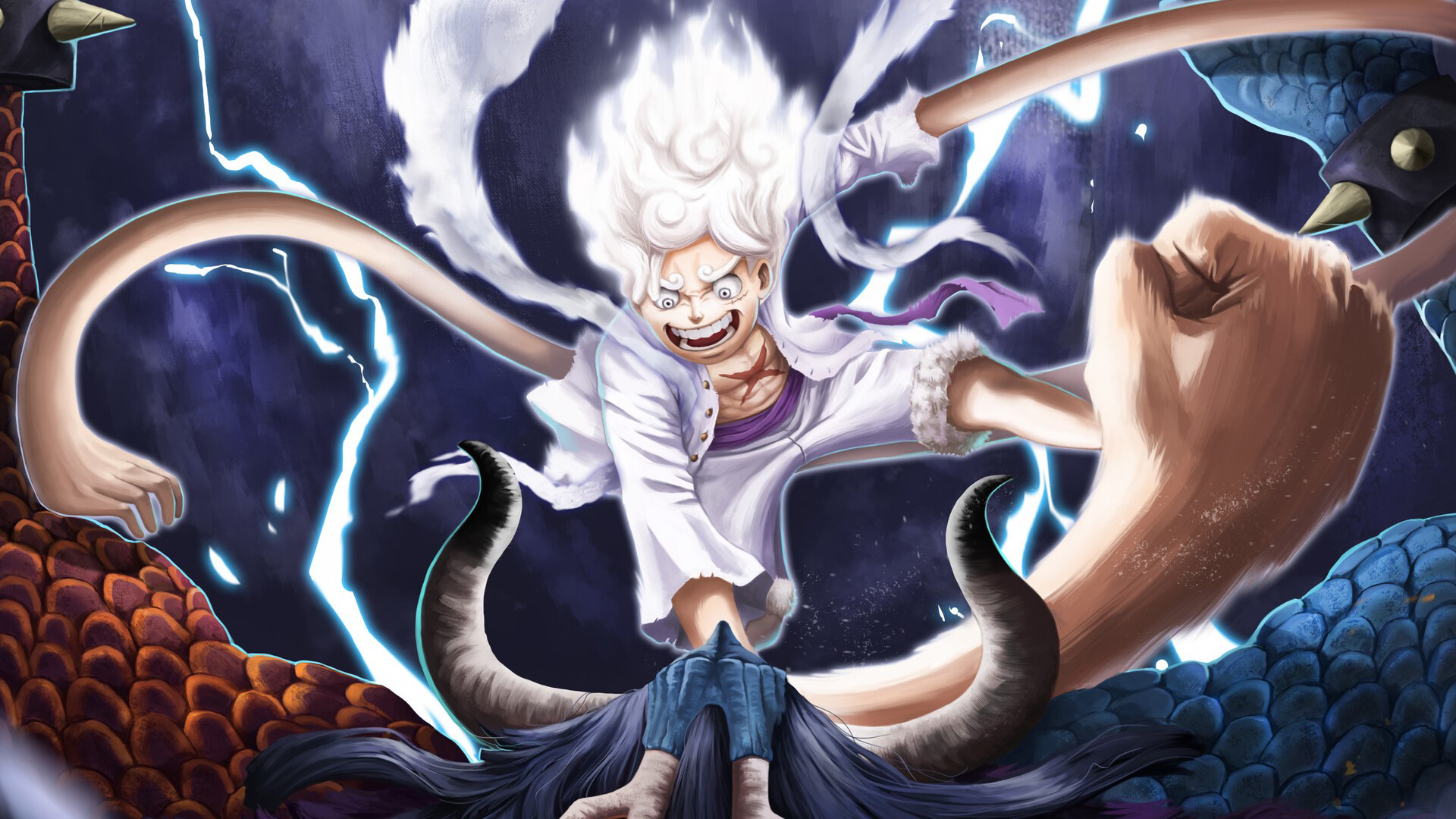 Monkey D. Luffy Gear 5 HD One Piece Wallpaper