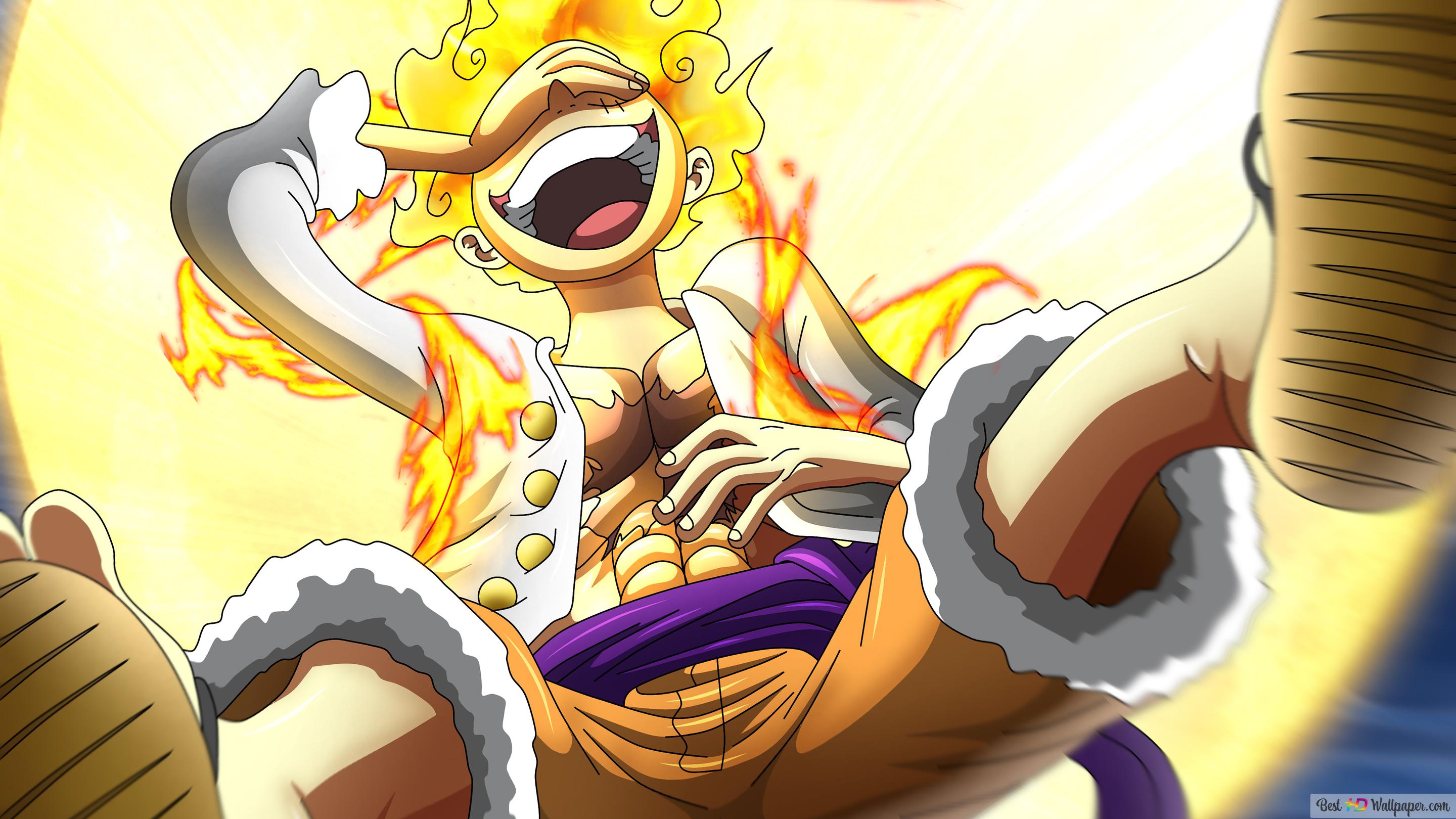 Monkey D Luffy Gear 5 Sun God Nika Piece 4K wallpaper download
