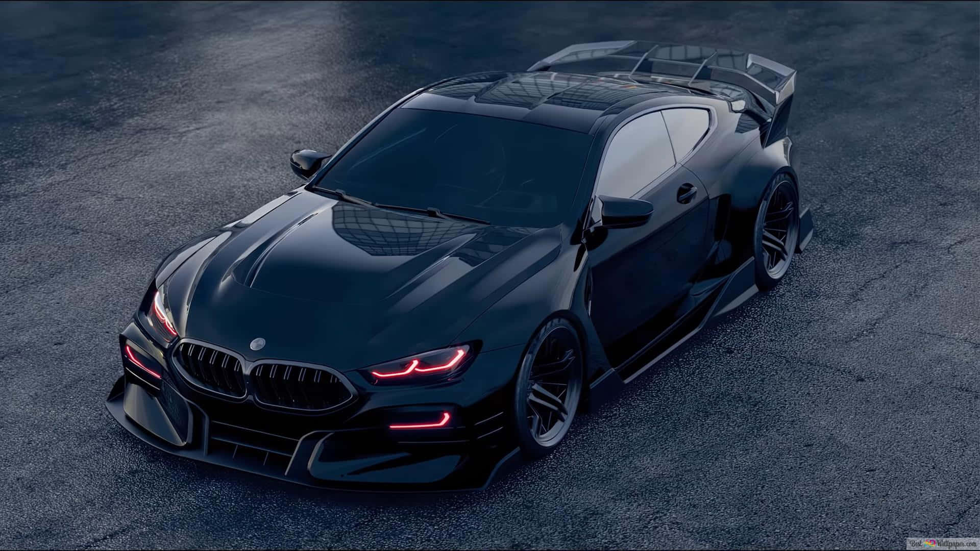 Download 1920 X 1080 Car Black Bmw M8 Wallpaper