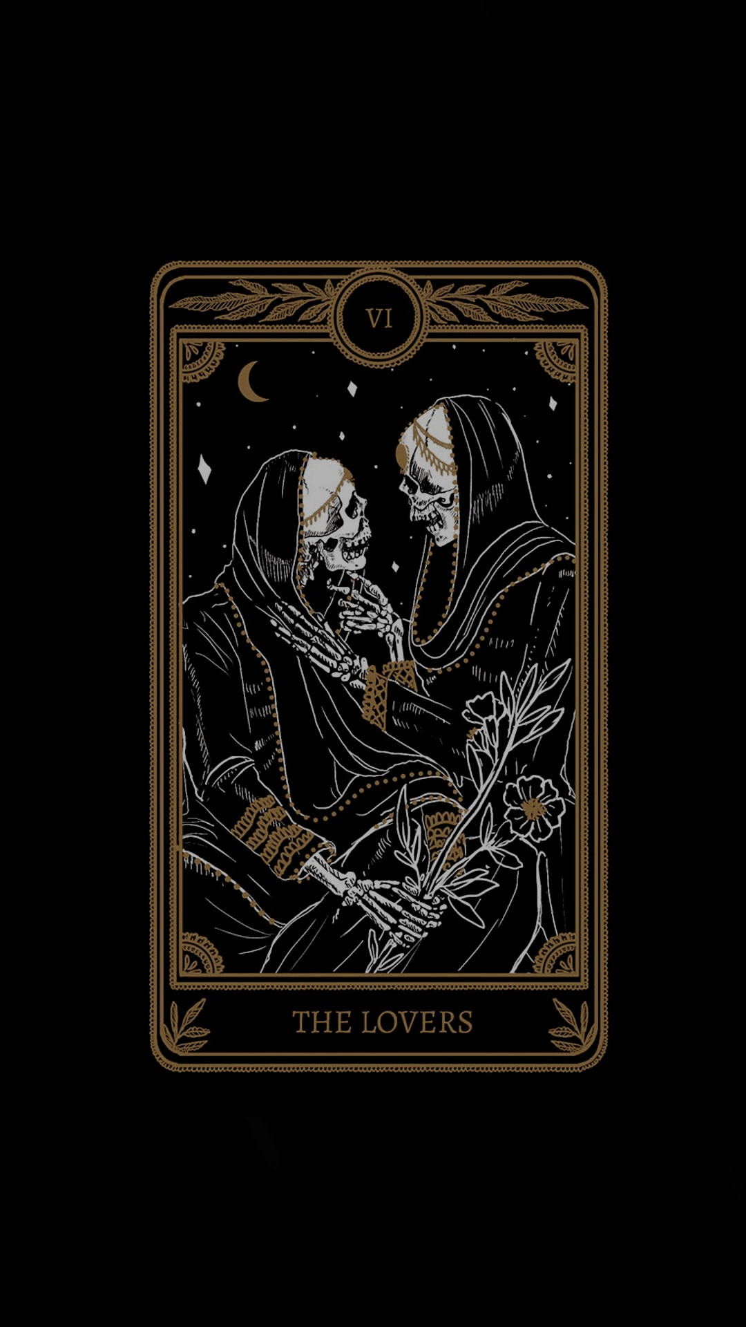 Download Goth Aesthetic The Lovers Tarot Card Digital Art Wallpaper