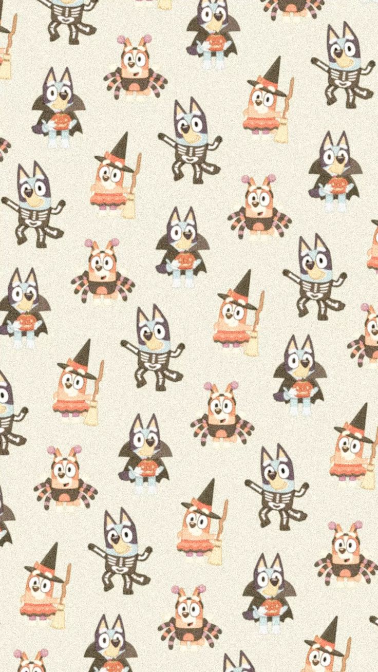 Bluey Halloween Phone Wallpaper