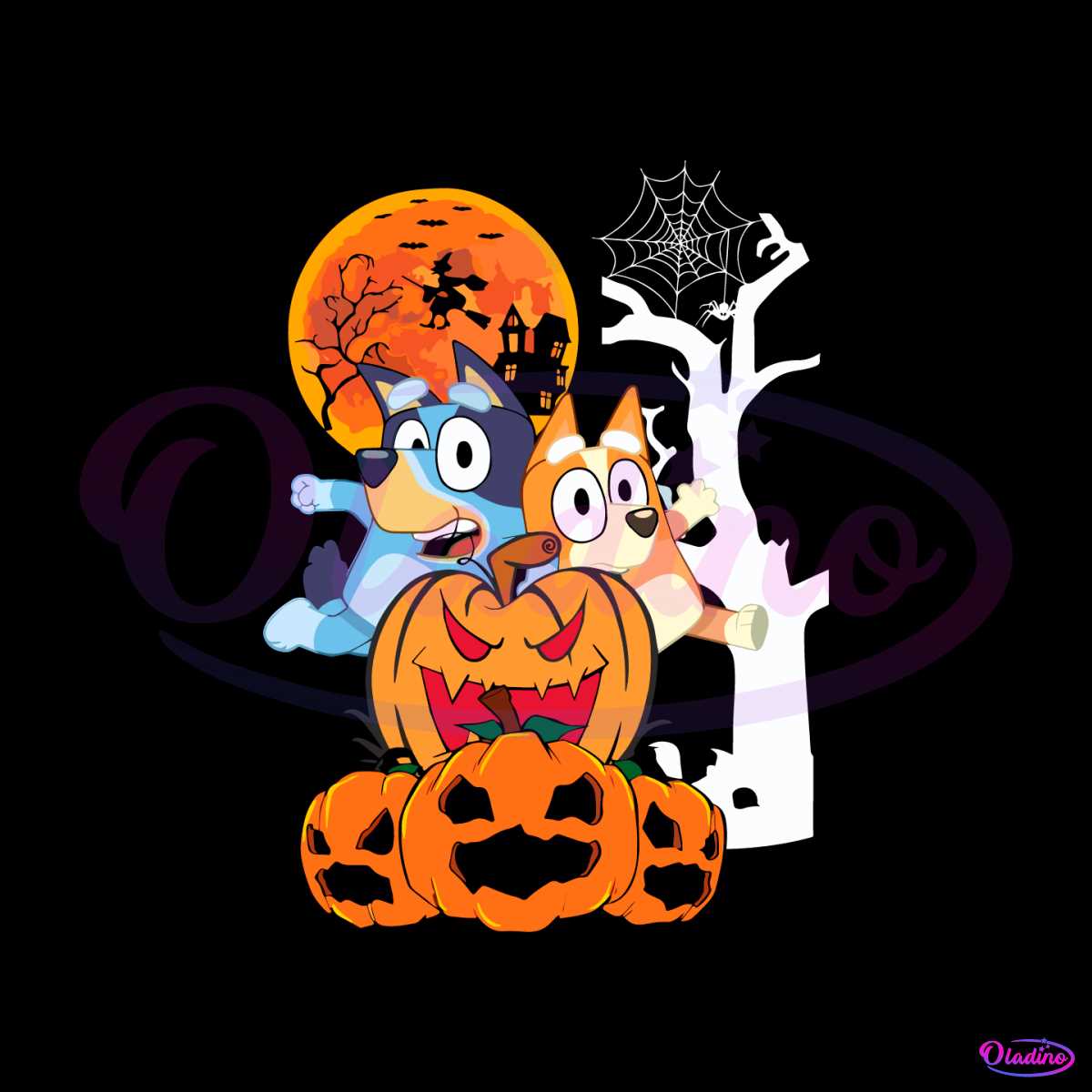 Halloween Bluey And Pumpkin SVG Spooky Vibes SVG File