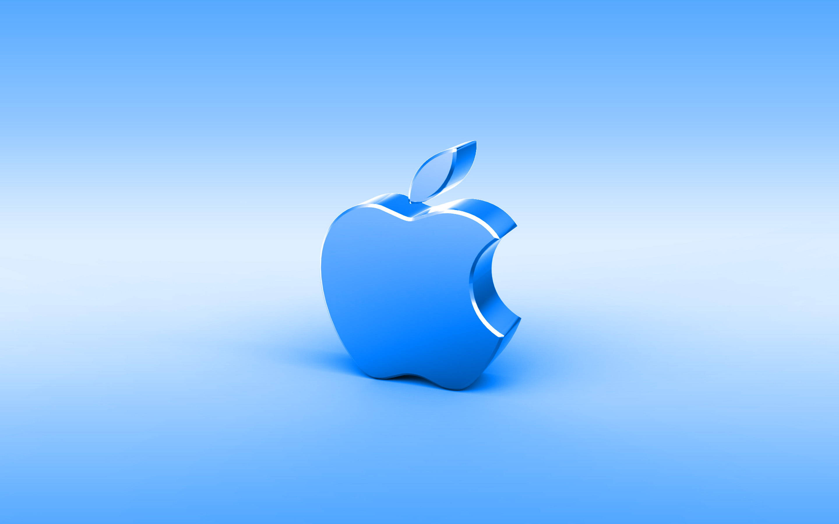Download Blue Apple Logo 3D Android Phone Wallpaper