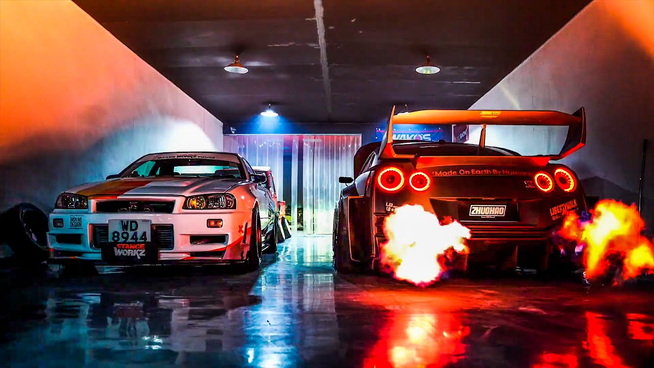 R34 GT R Vs R35 GT R ARMYTRIX X LBWK LB Silhouette WORKS GT 35GT RR FULL CARBON FIBER