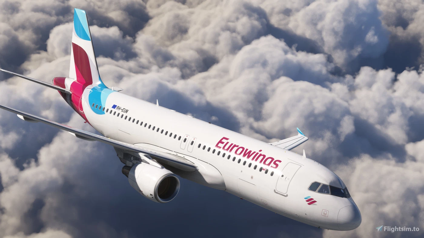 Eurowings [Package] W Cabin Fenixsim A320 V2 [8K 4K] Pour Microsoft Flight Simulator