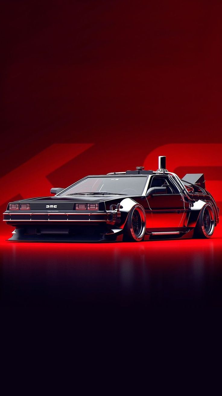 Back to the Future Car in Red and Black
