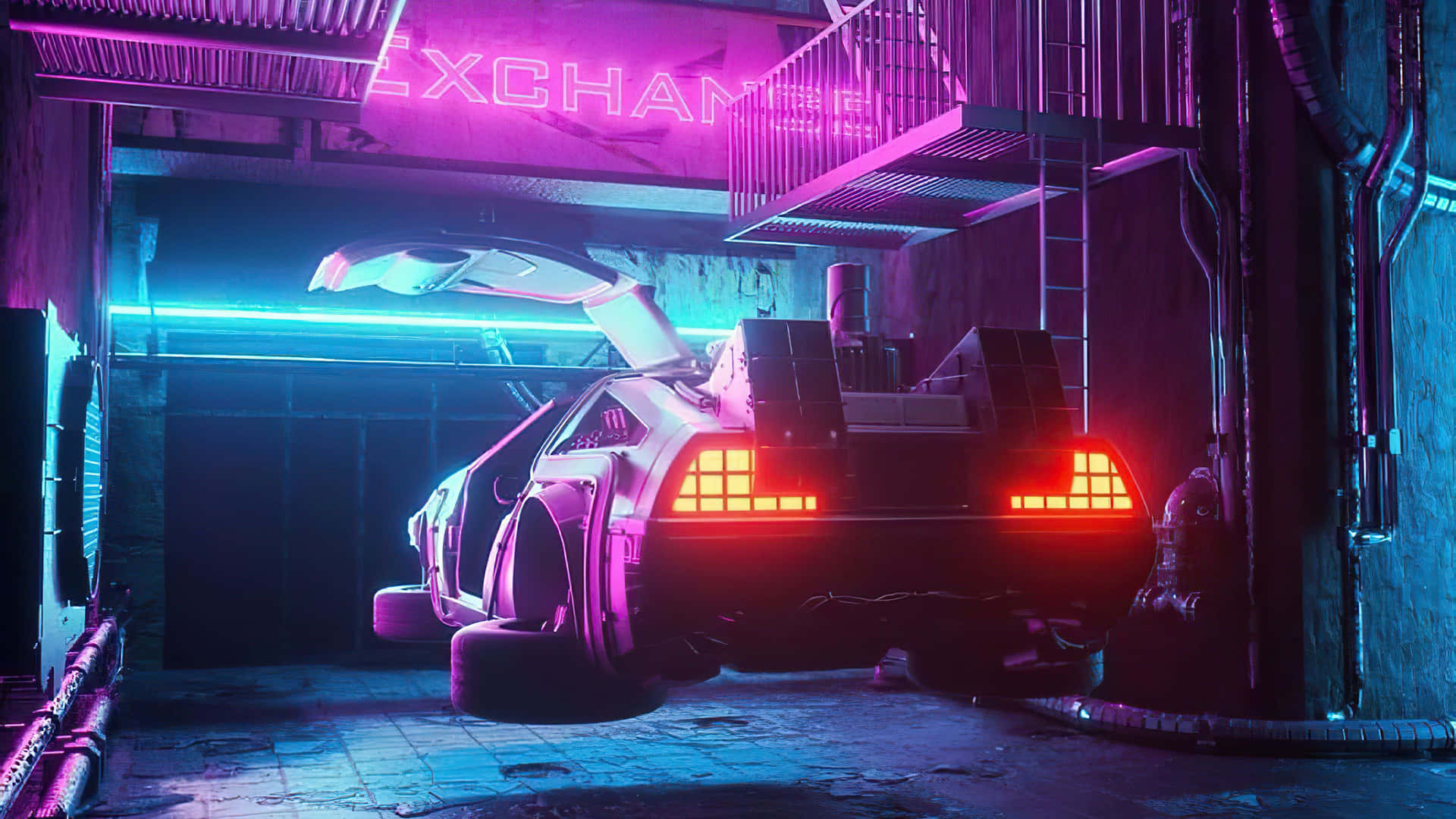 Delorean 4k Wallpaper