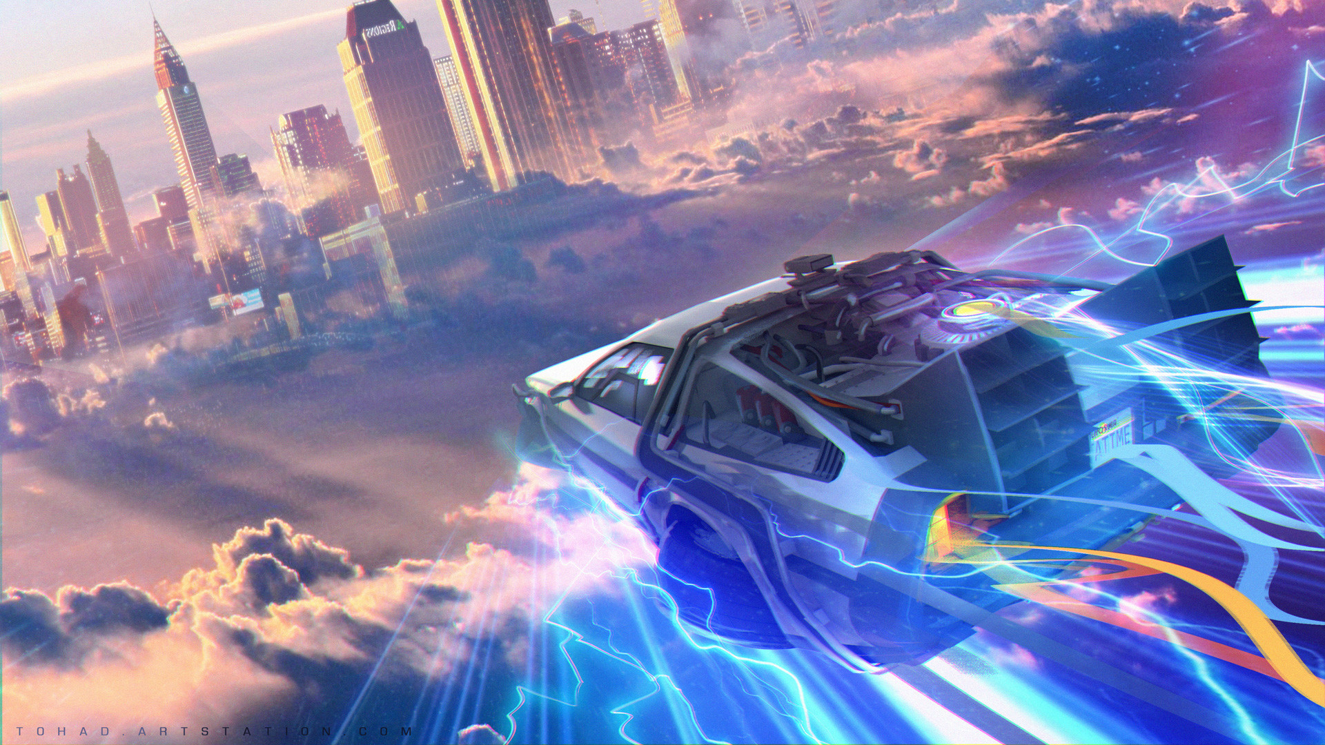 Back to the Future DeLorean HD Wallpaper