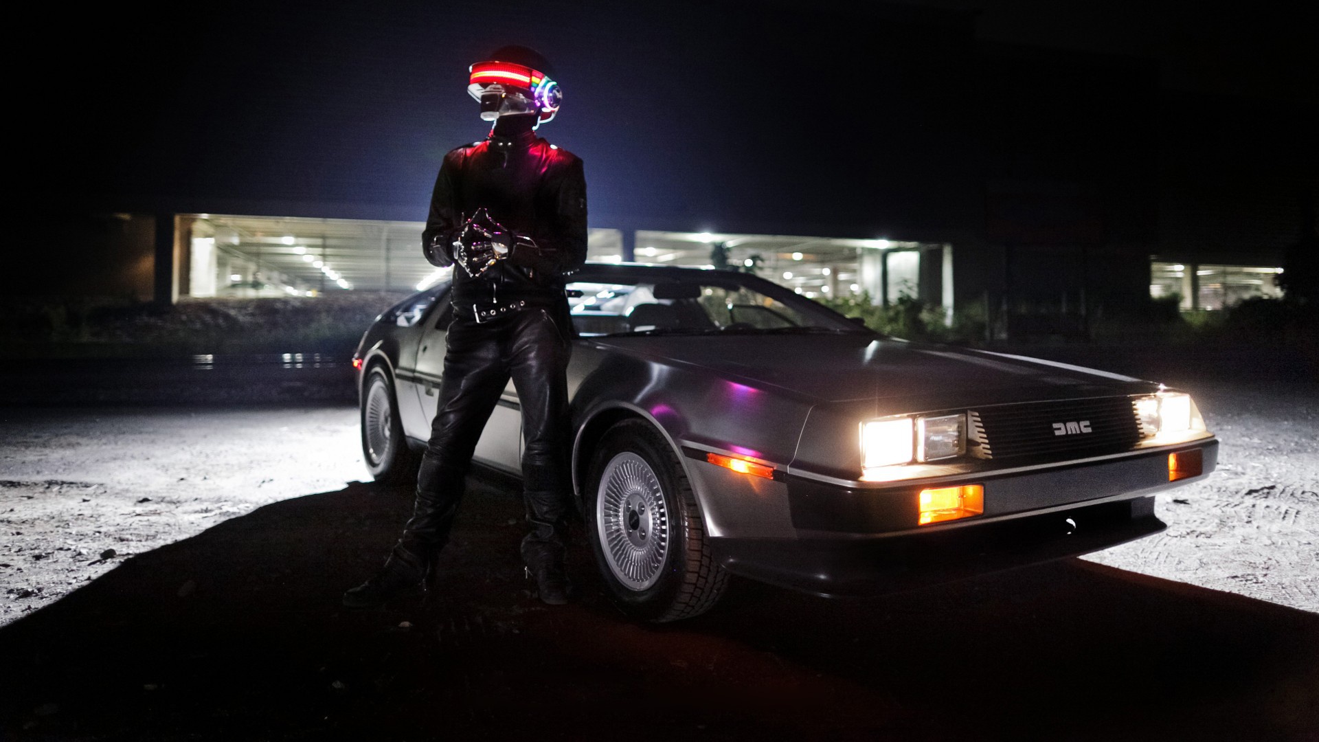 Wallpaper Music, DeLorean DMC 12, Daft Punk, Thomas Bangalter, Tom, DeLorean, Daft Punk For Mobile And Desktop, Section музыка, Resolution 1920x1080