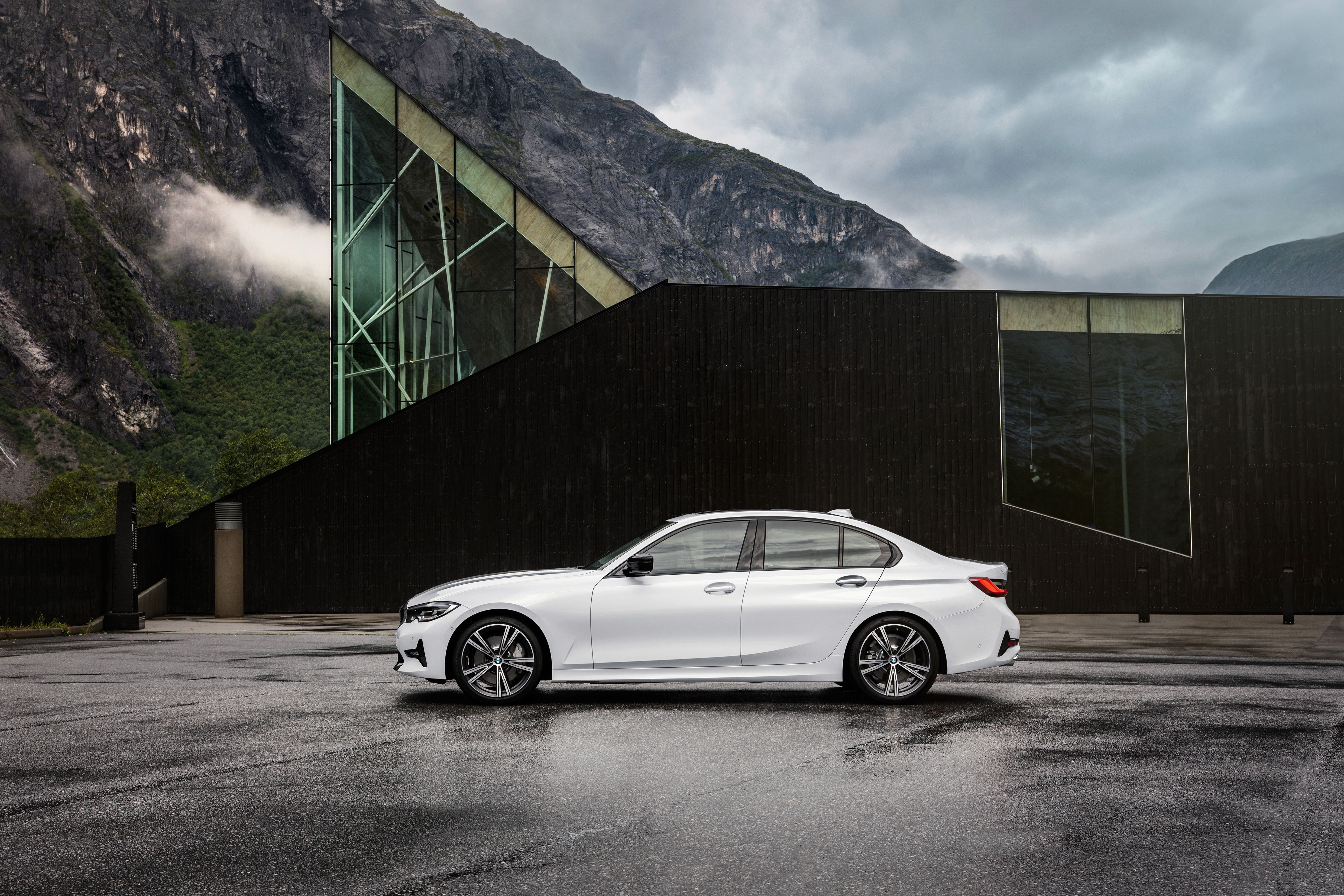 Download White Car Car BMW Vehicle BMW 3 Series 4k Ultra HD Wallpaper