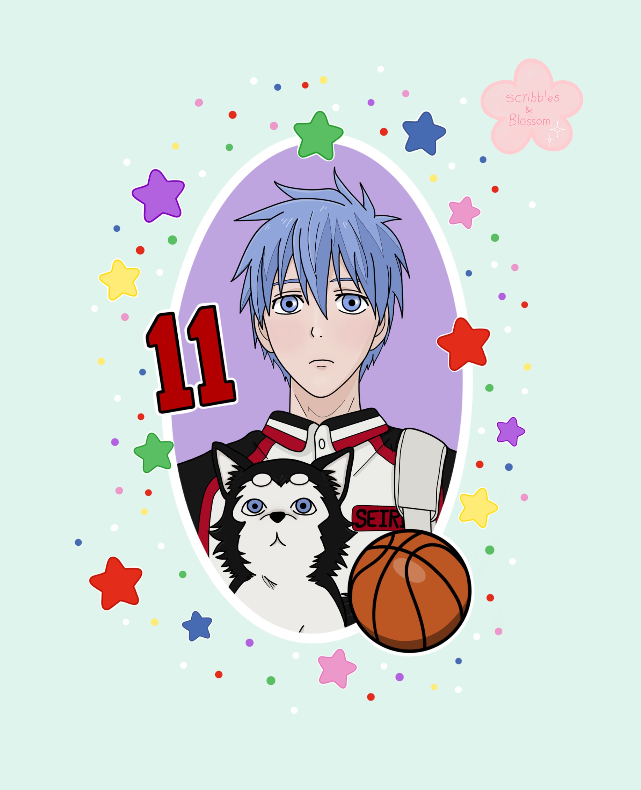 Kuroko, Basketball Sports Anime Inspired Art Print! A4 A5 Prints!