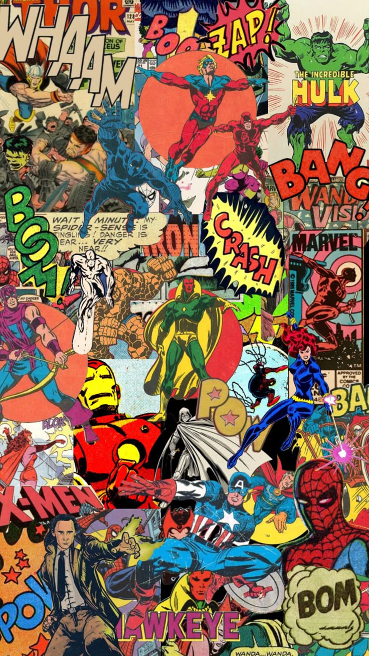 Marvel Classics Comic Panel Wallpaper Mural