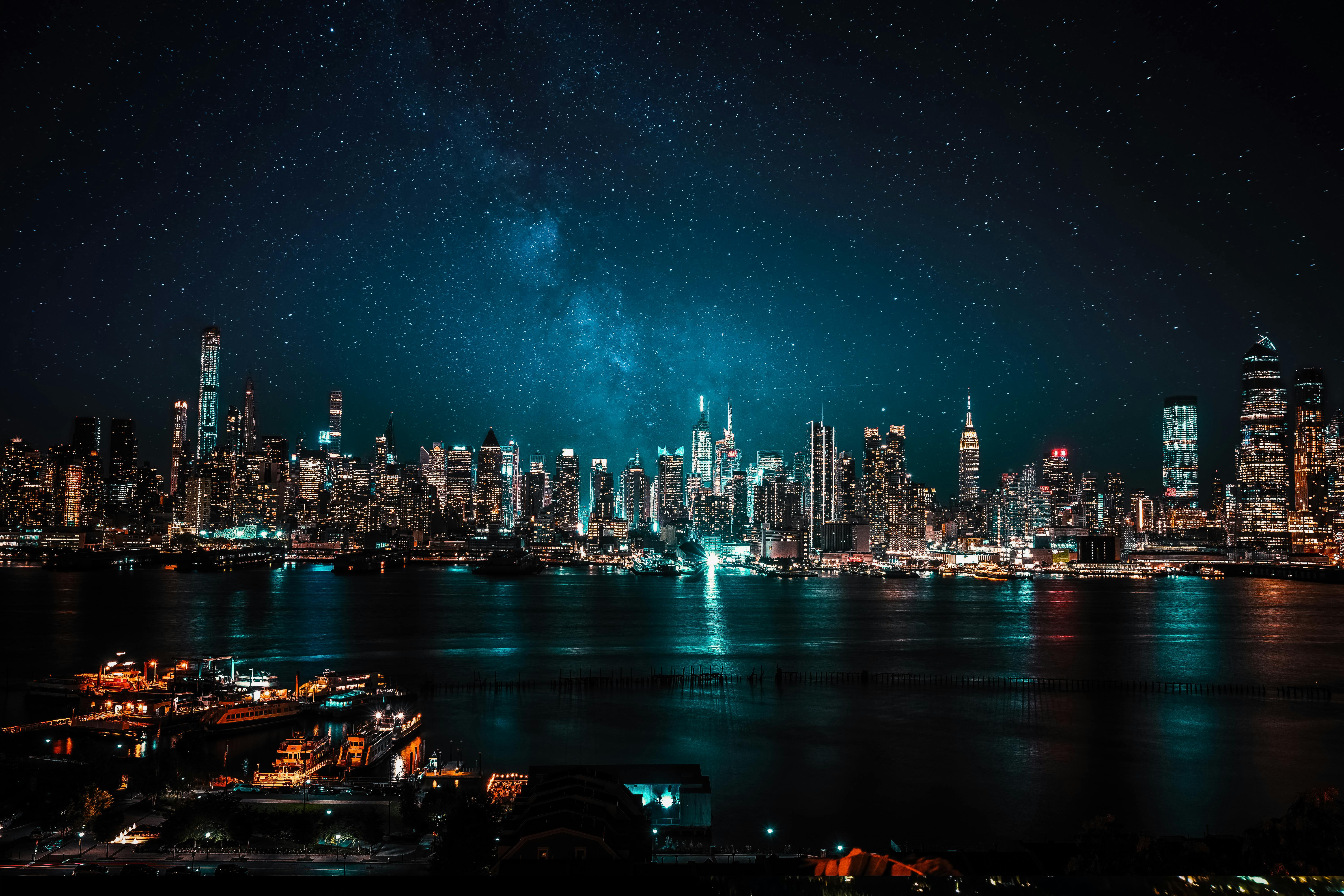 Photo of Skyline at Night · Free