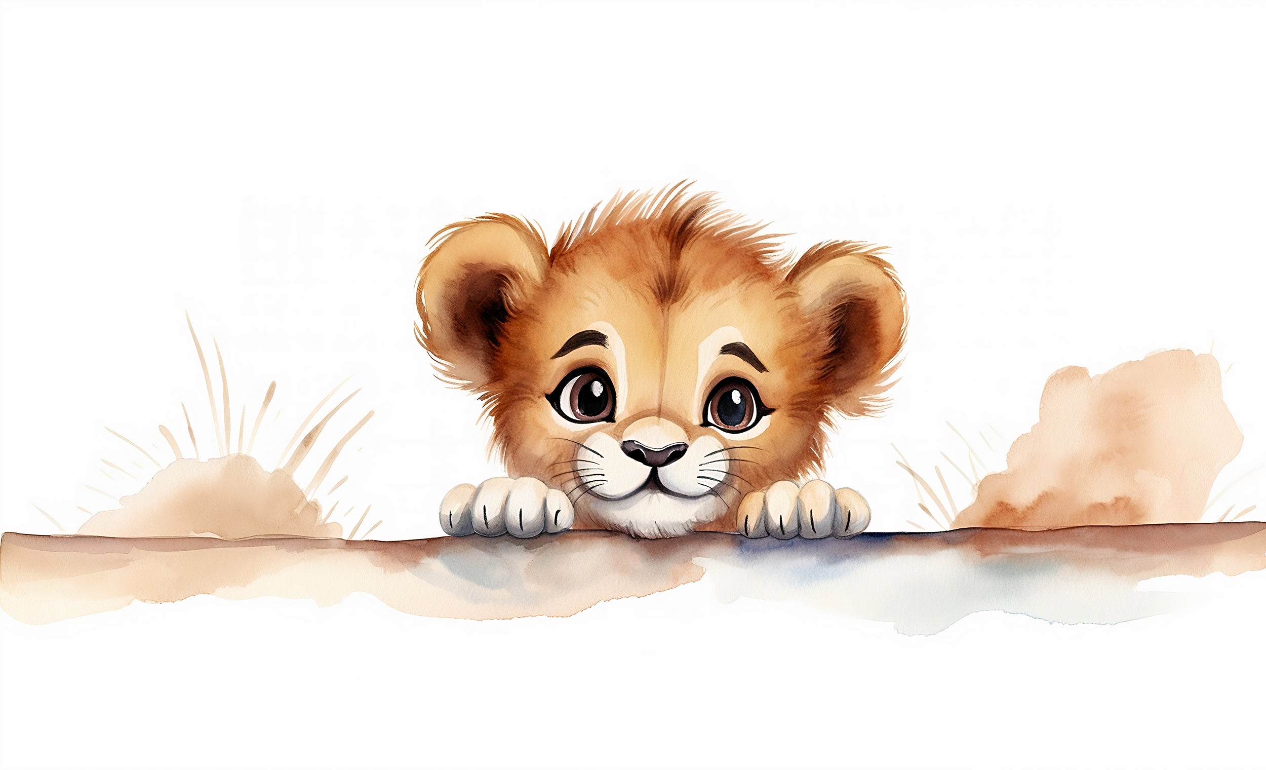 Cute Baby Lion Wallpaper Safari Mural Animal Wallpaper and Stick Nursery Animal Mural Free Kids Decor