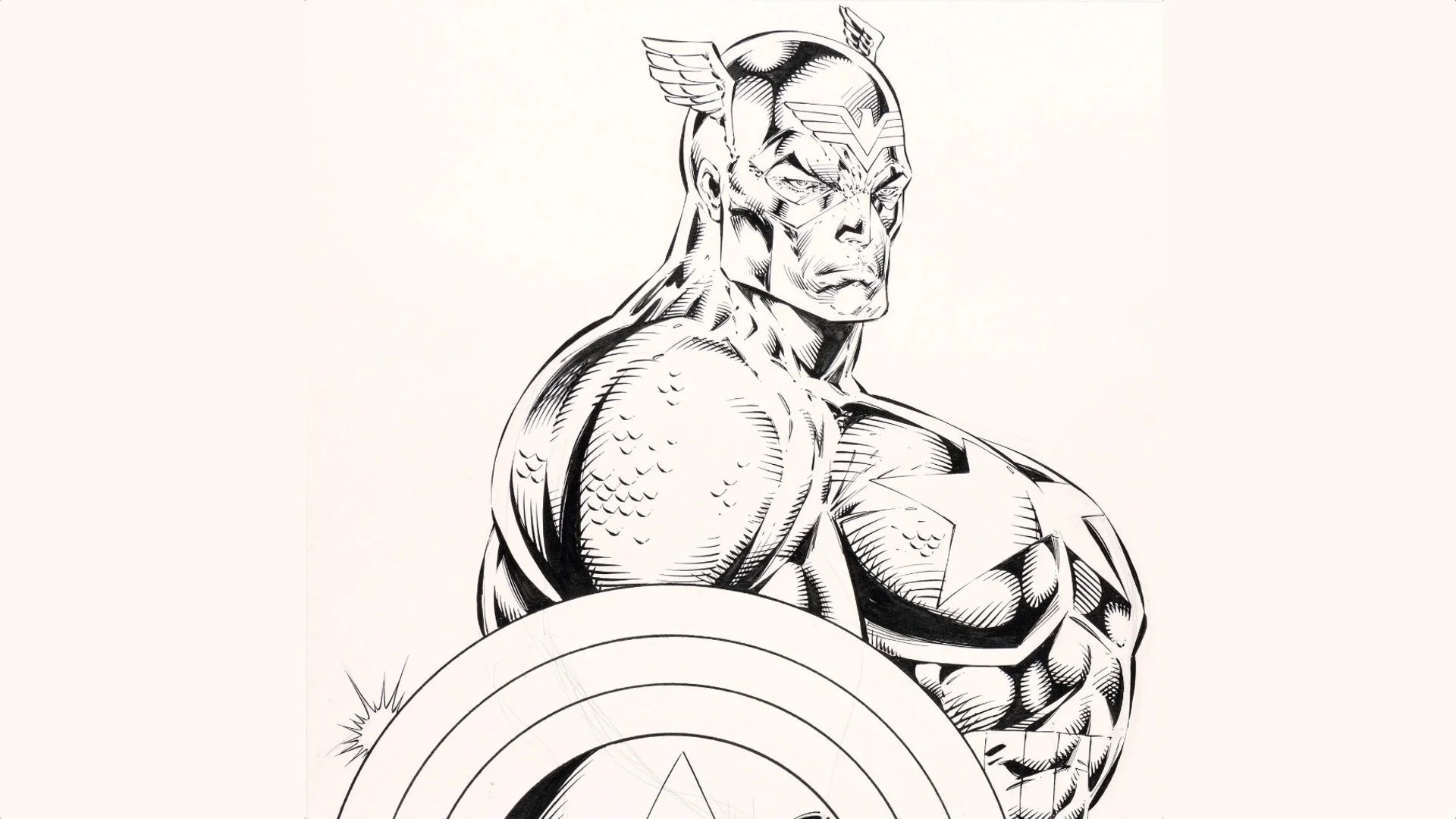 Rob Liefeld's Most Famous Original Captain America Heroes Reborn Art is Going Up For Auction