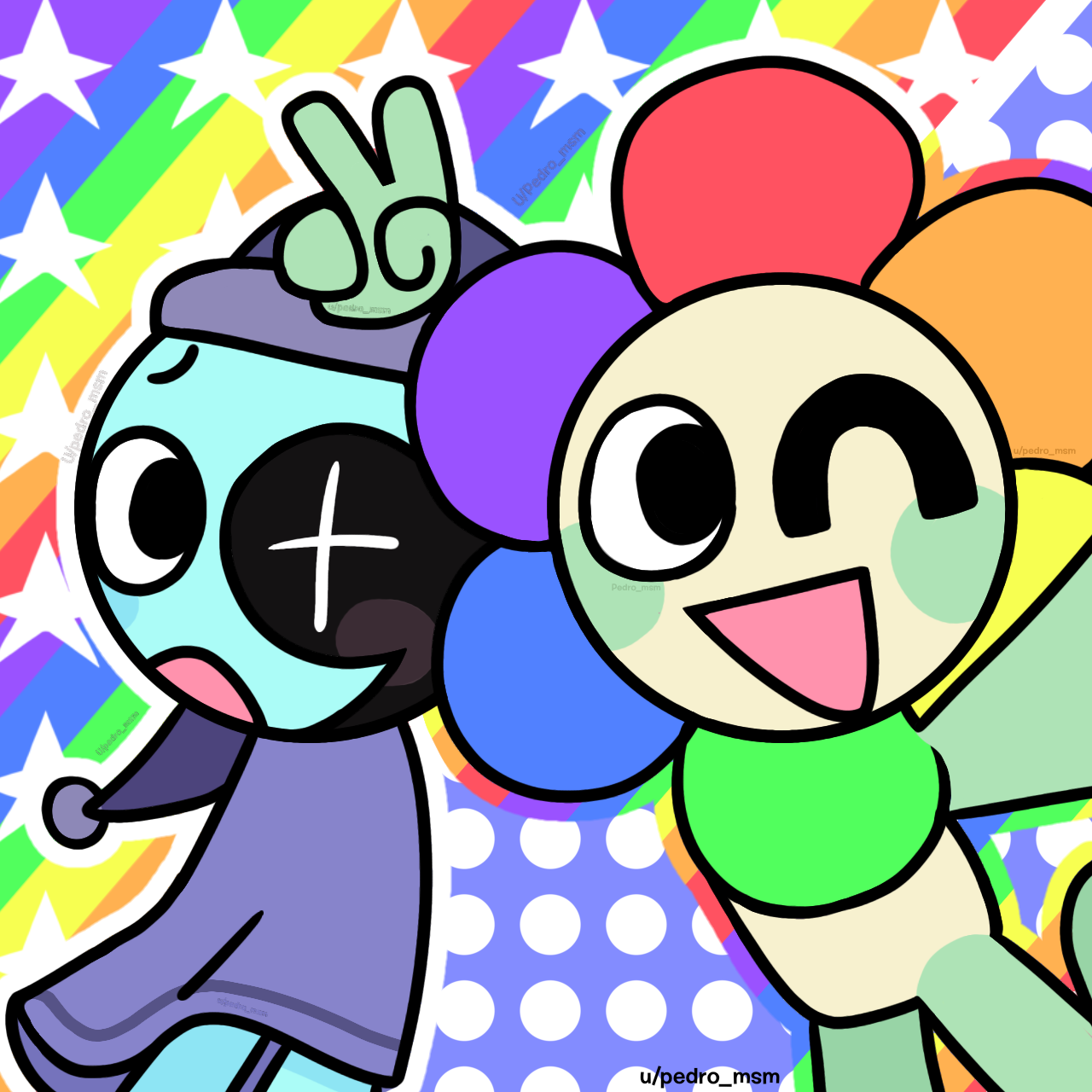 Silly (Maybe Matching PFP) Drawing I Made Of Astro And Dandy! :33, R DandysWorld_