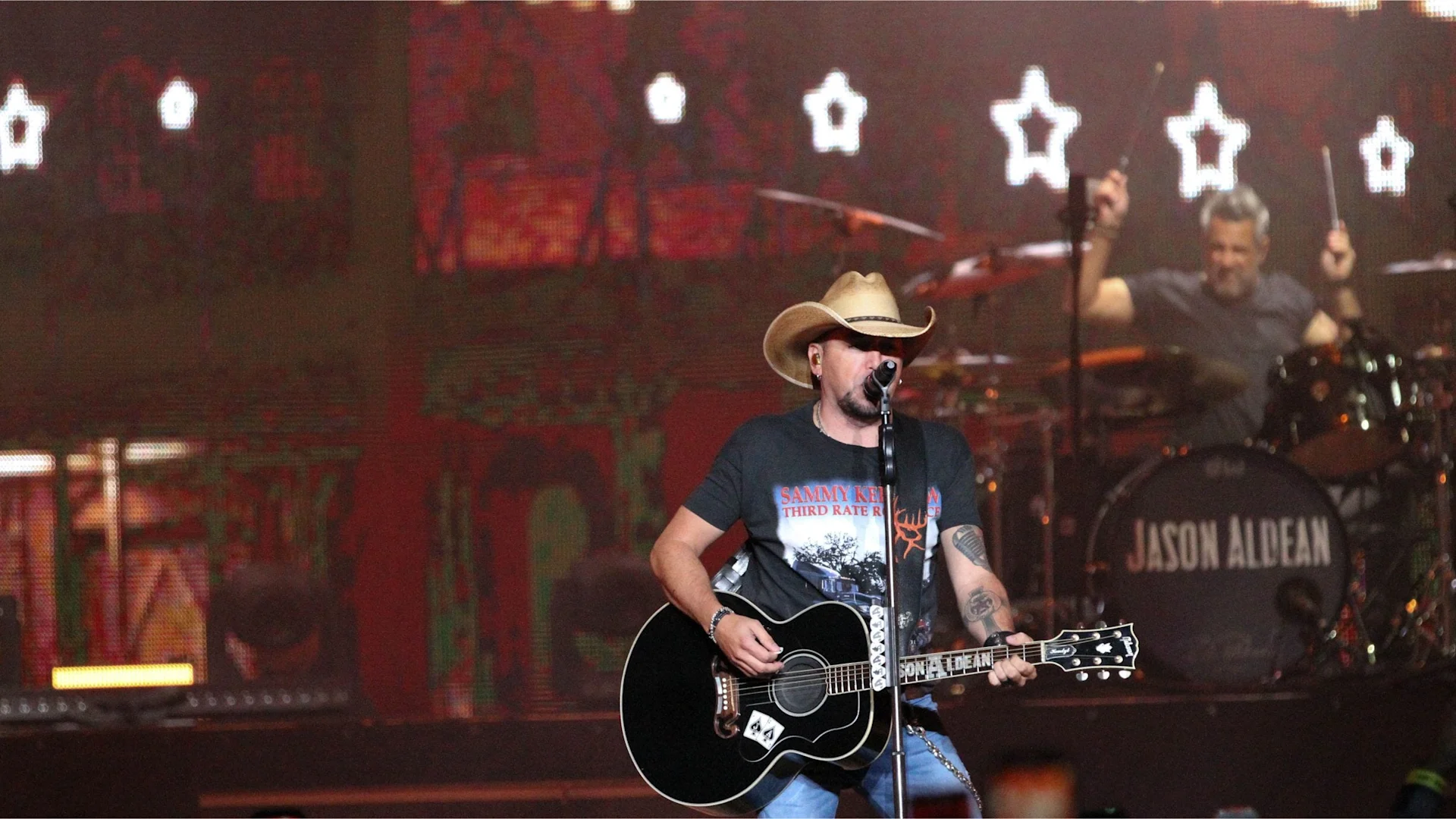 Jason Aldean with Kane Brown at Jones Beach