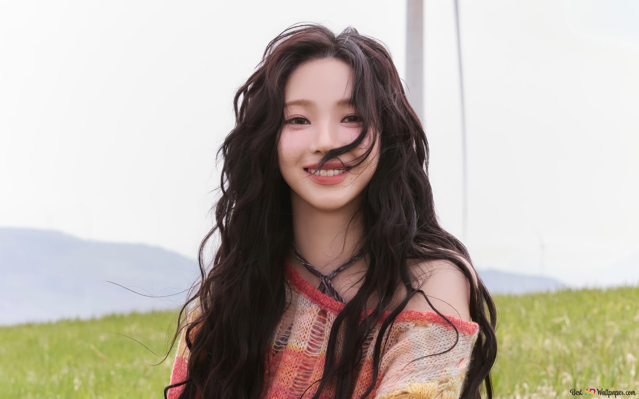 Cute Smiling 'Karina' from Aespa. 'Live My Life' MV Shoot 4K wallpaper download