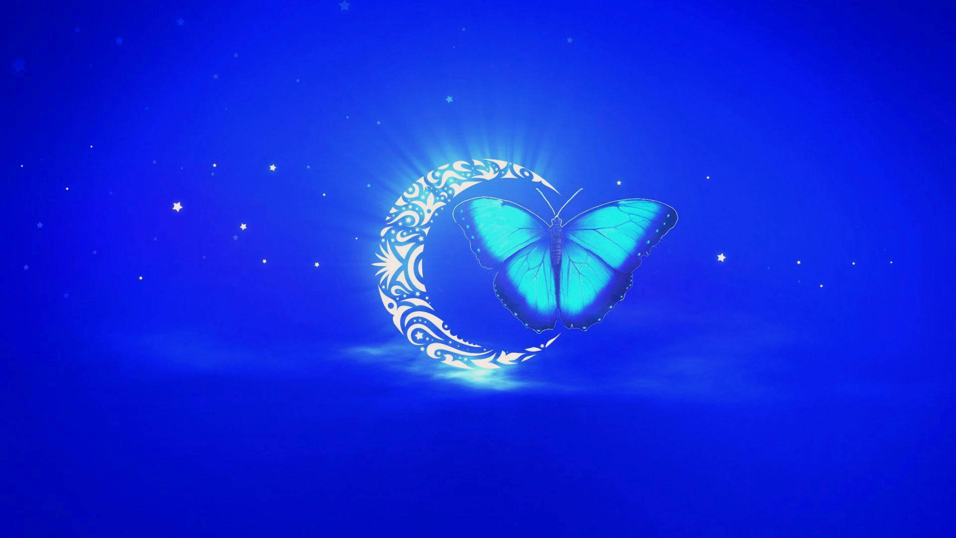 Download Tribal Moon Night Butterfly Wallpaper