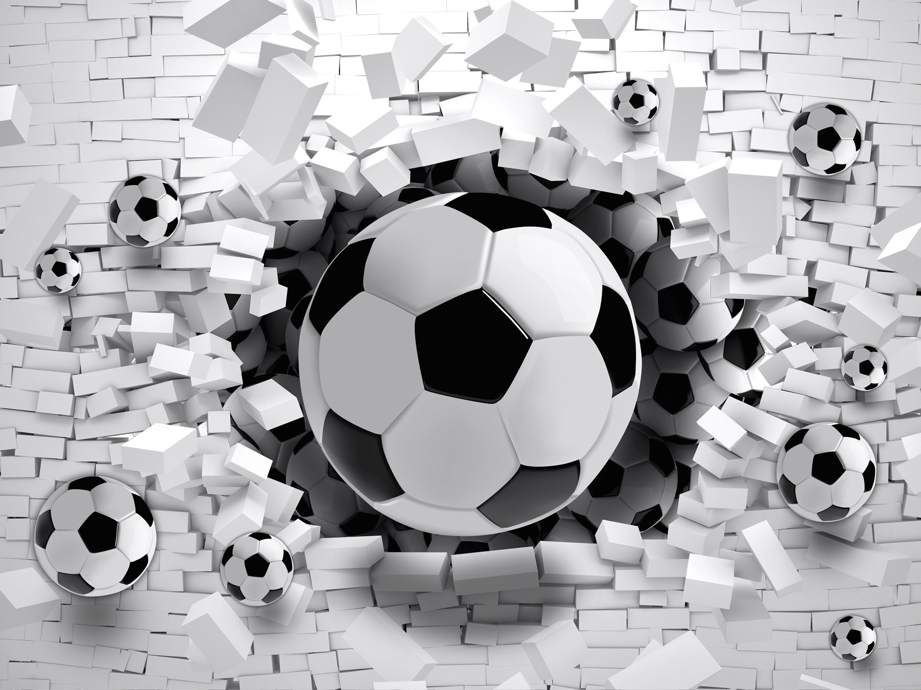Wall Mural Photo Wallpaper Soccer balls breakingl u96315