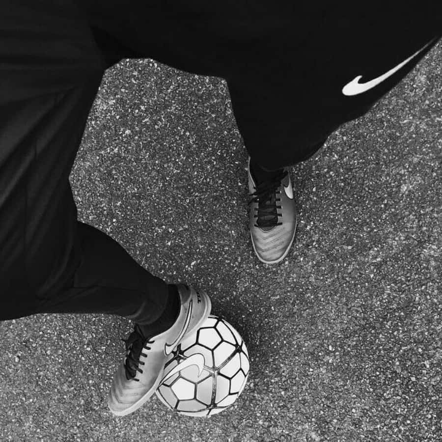Download Soccer Aesthetic Black And White Wallpaper