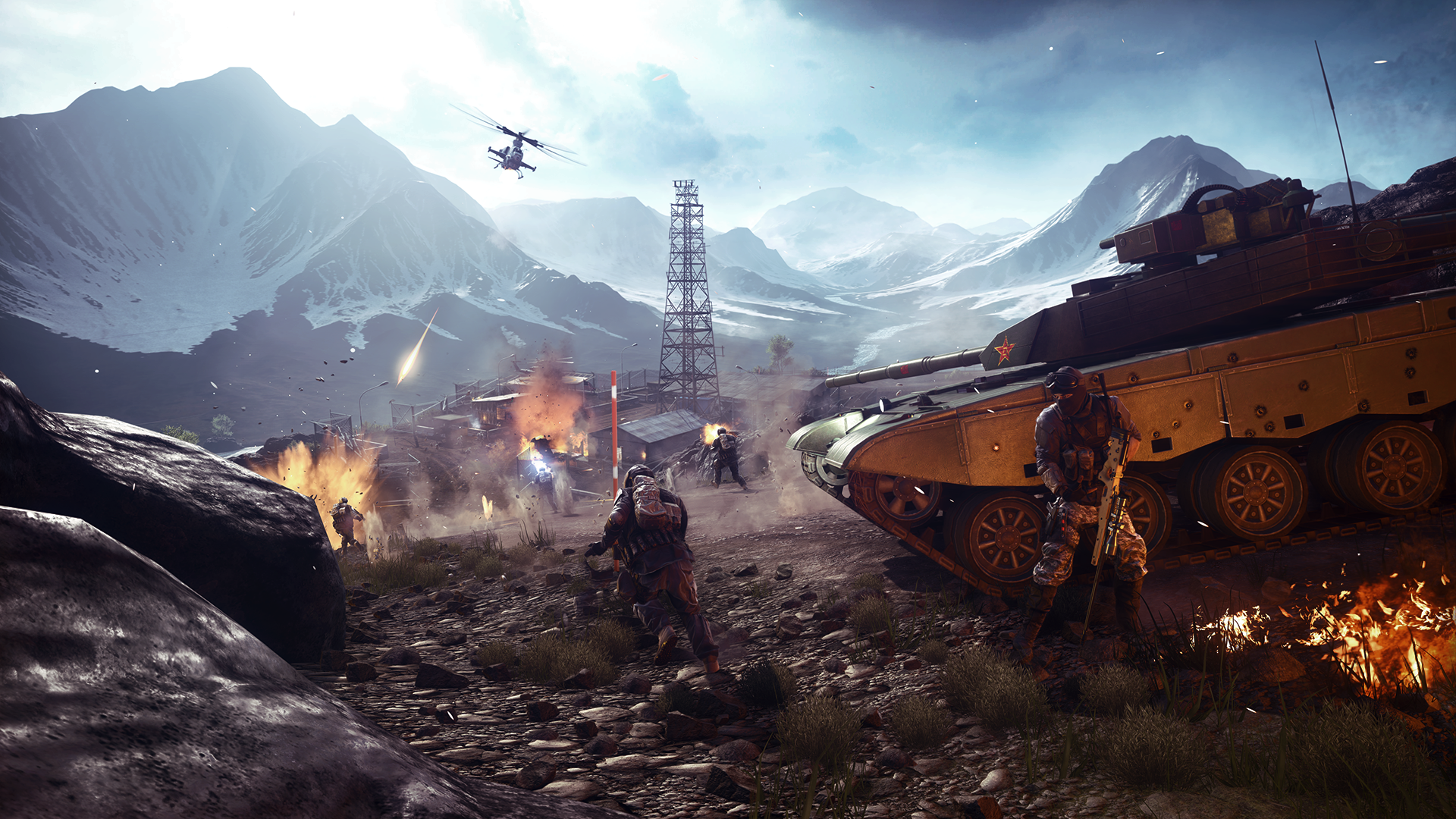 Battlefield 4 HD Wallpaper: Epic Combat in a Stunning Landscape