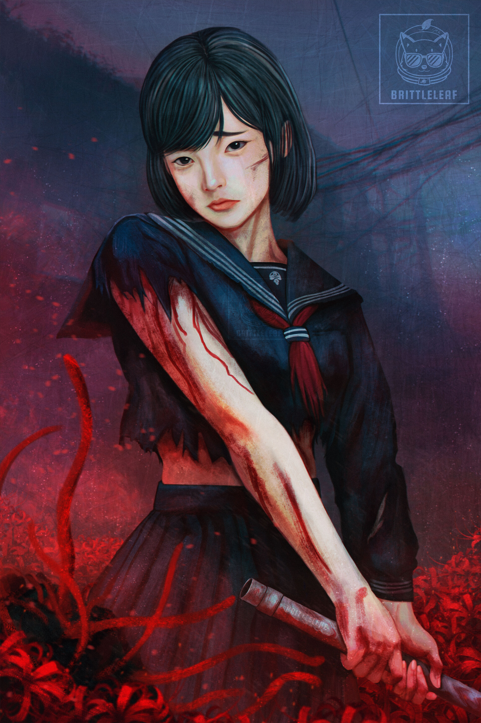 Silent Hill f. Hinako fanart @brittleleaf