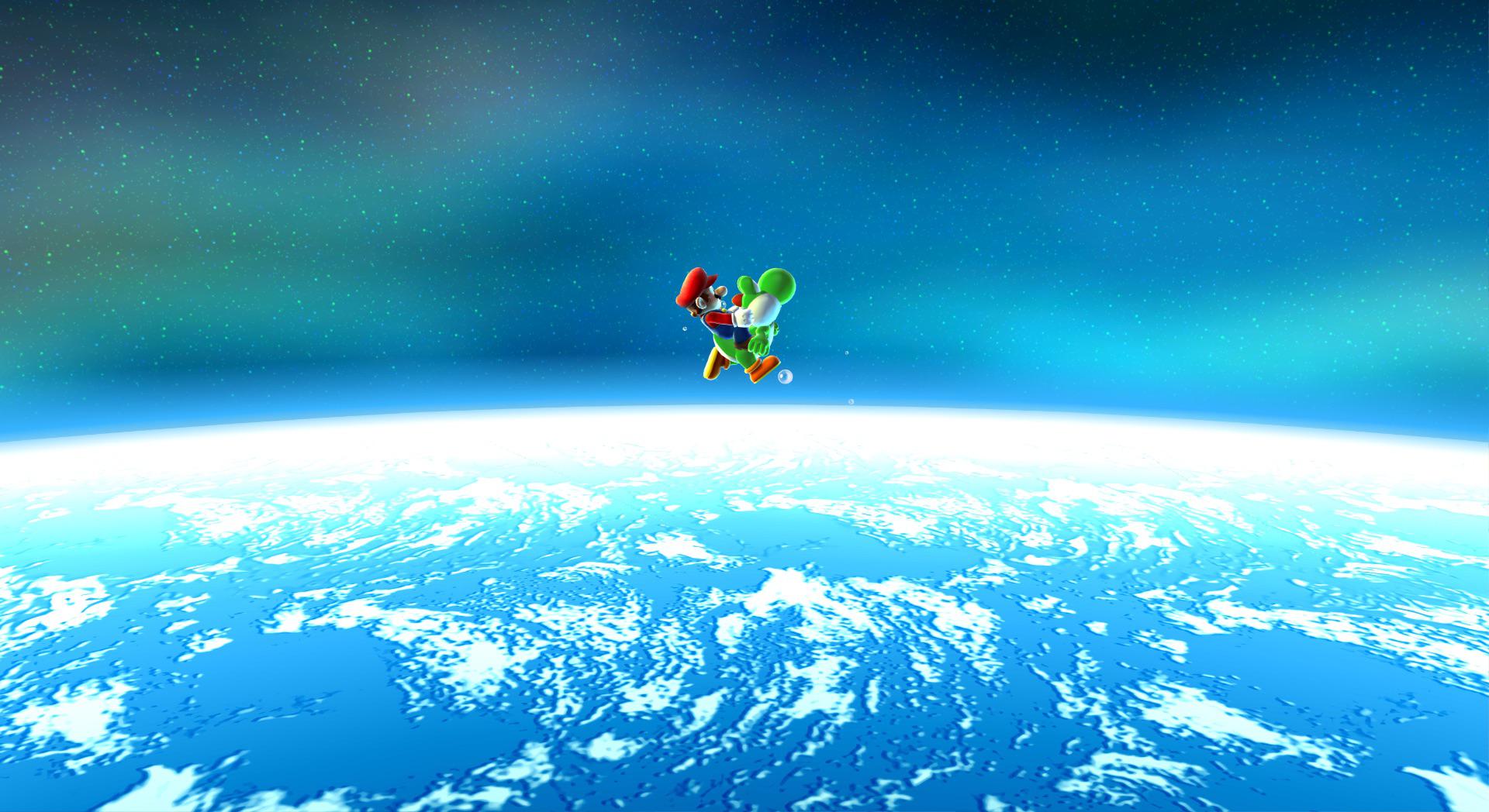 Cool screenshot I took in Mario galaxy 2
