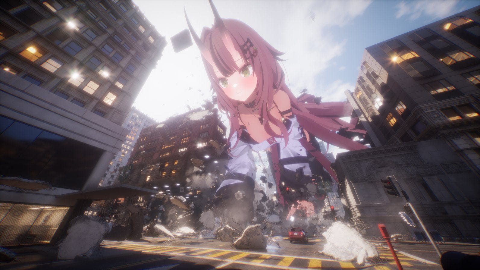 Stomp Cities as a Giant Anime Girl in VR with Giantess Playground