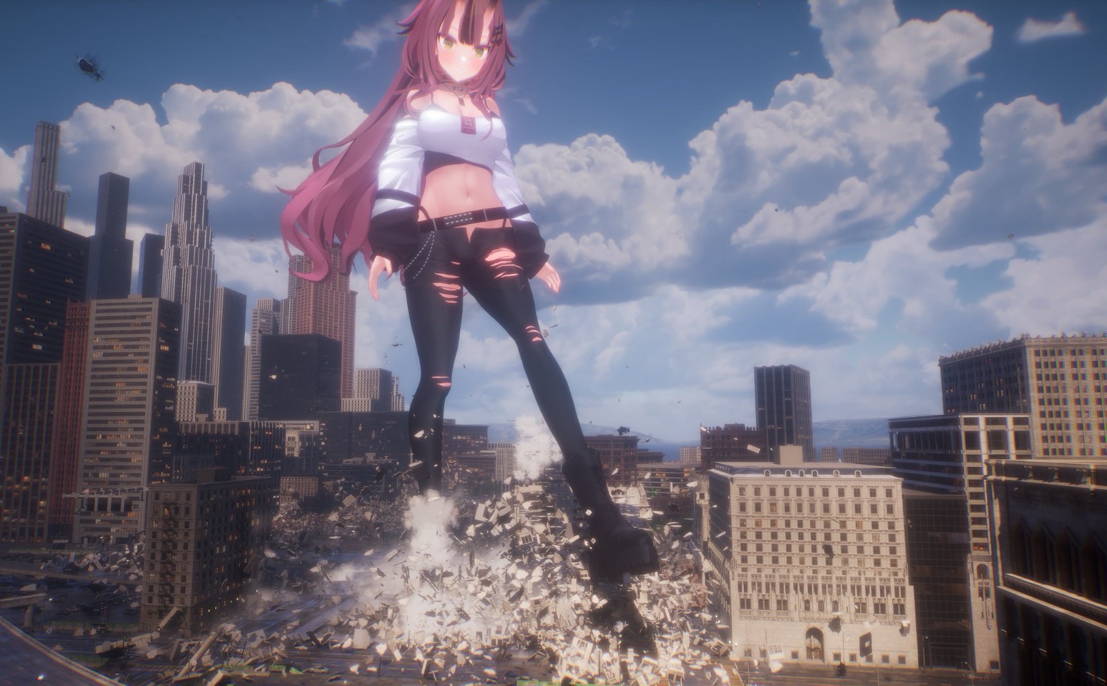 巨大娘蹂躪城市《Giantess Playground》UE5模擬新作開發中，支援VR體驗巨人美少女的罵倒與破壞力. 4Gamers