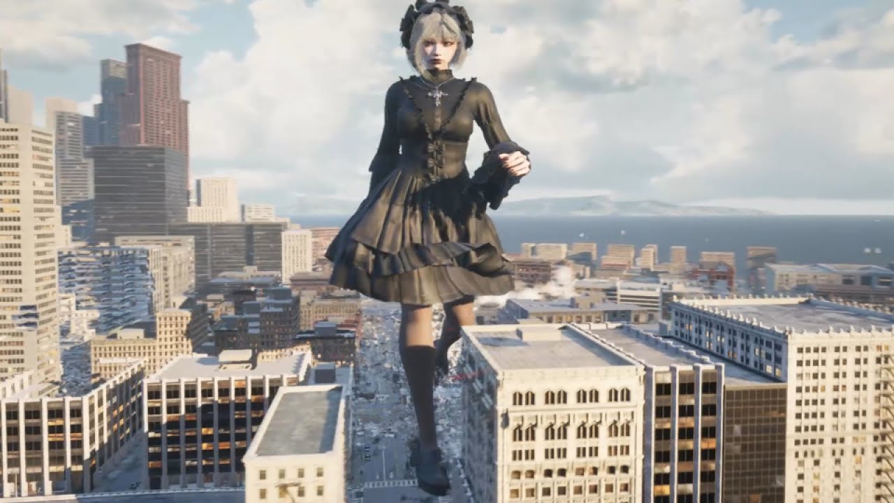 Giantess Non Growth in The City [Giantess Playground Gameplay]