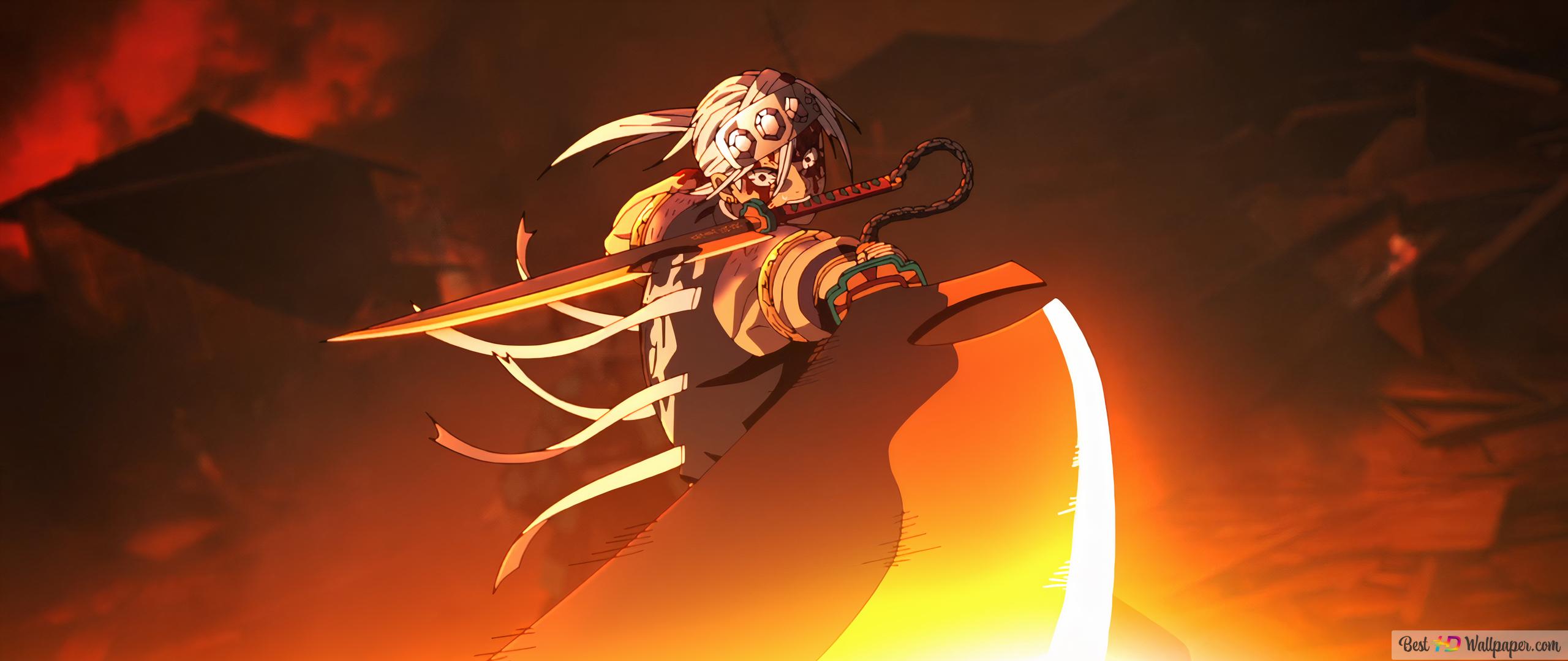 Demon slayer: kimetsu no yaiba tengen uzui 4K wallpaper download