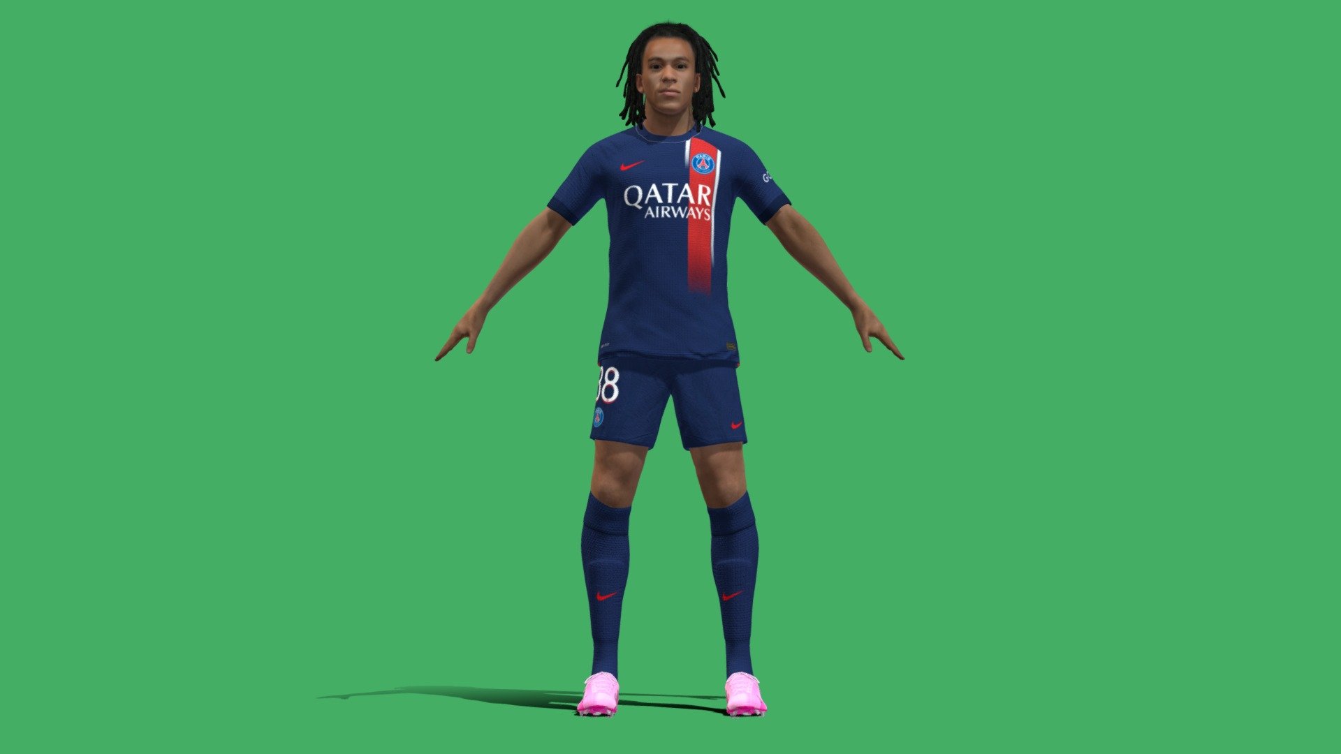 3D Rigged Ethan Mbappé PSG 2024 model by changjinew [baab6b5]