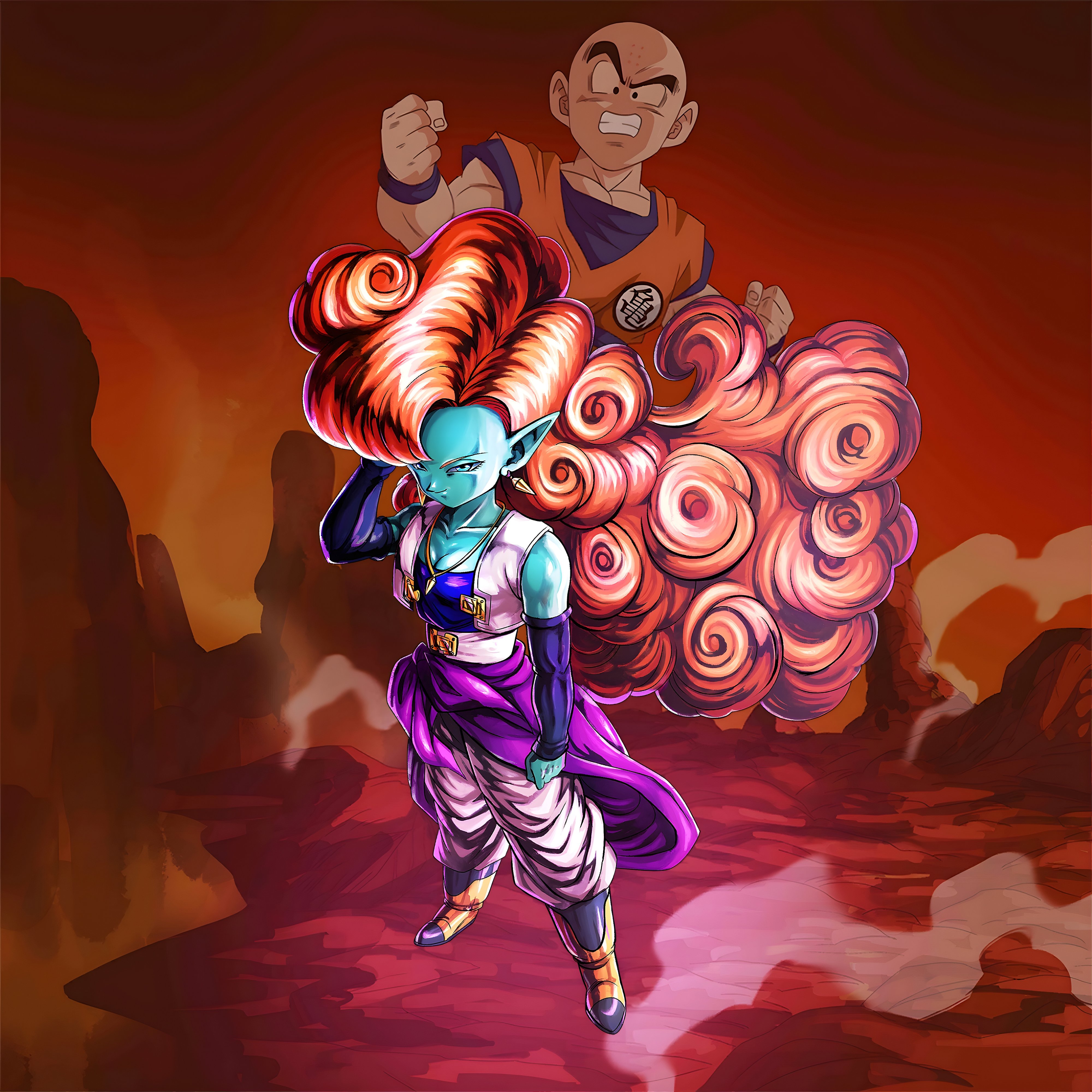 LEGENDS: Art Cards 4K • Name: Zangya • Character ID: (DBL36 04E) • Rarity: Extreme (EX) • Color: YEL