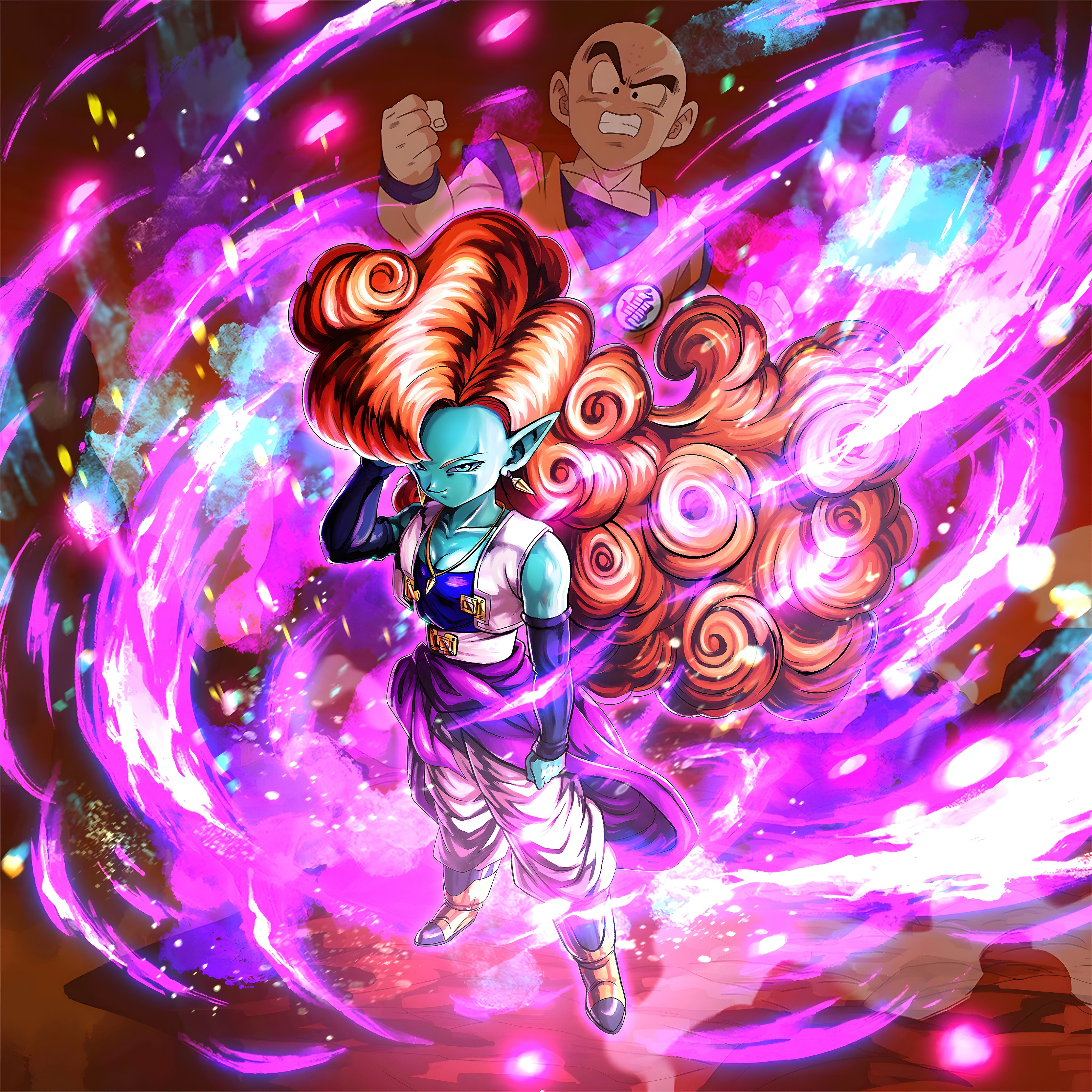 LEGENDS: Art Cards 4K • Name: Zangya • Character ID: (DBL36 04E) • Rarity: Extreme (EX) • Color: YEL