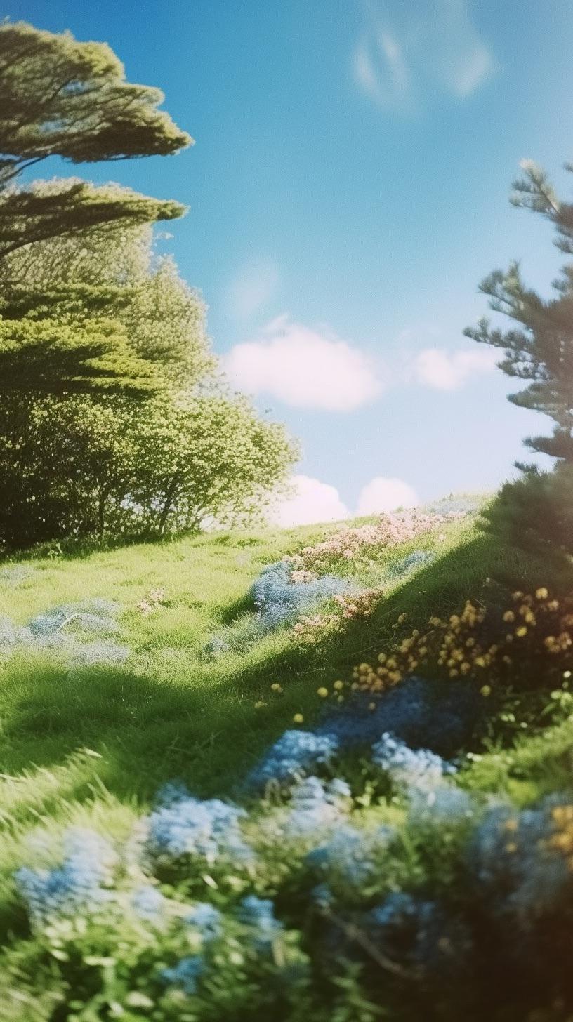 Spring film photography wallpaper
