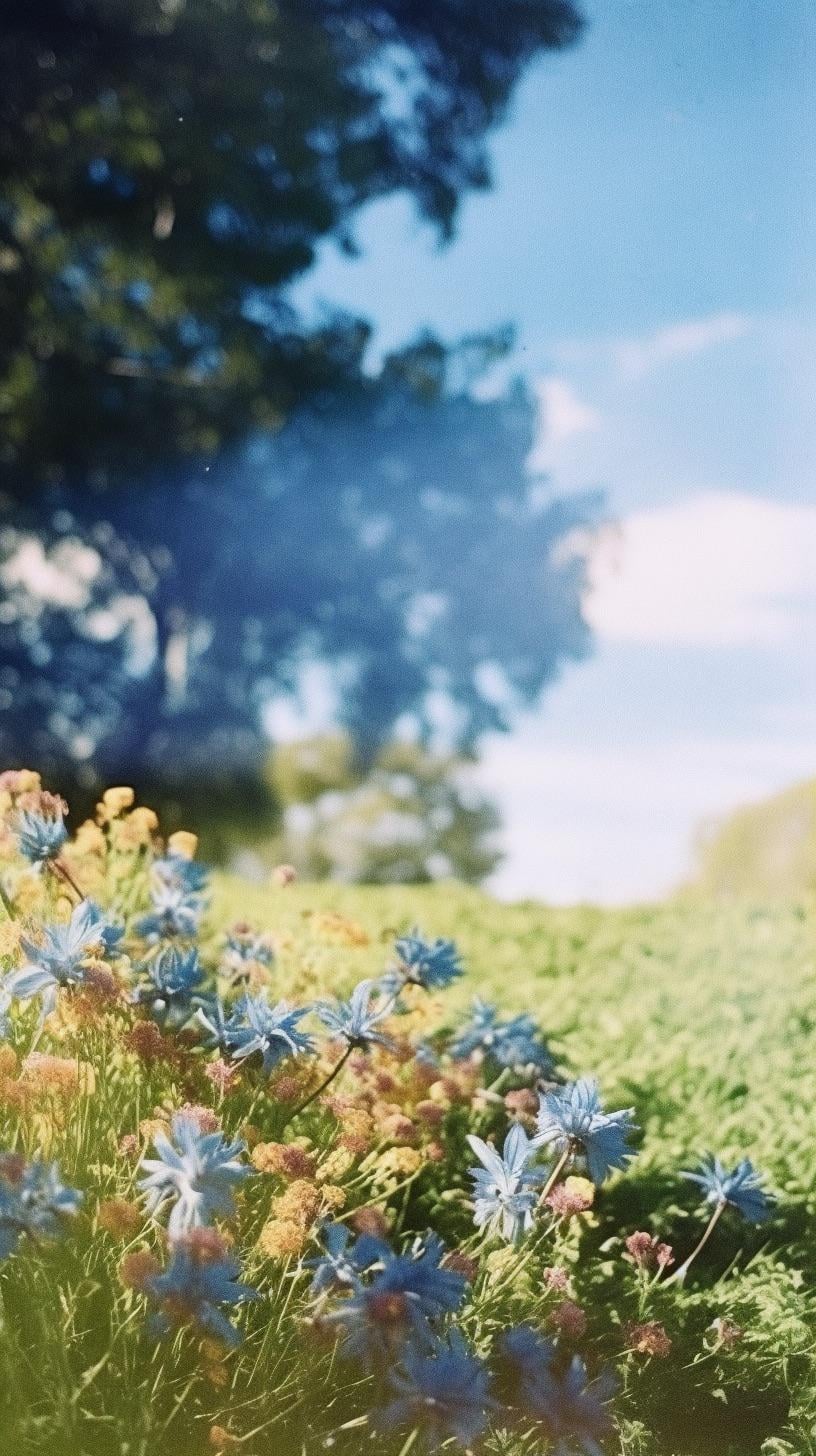 Spring film photography wallpaper