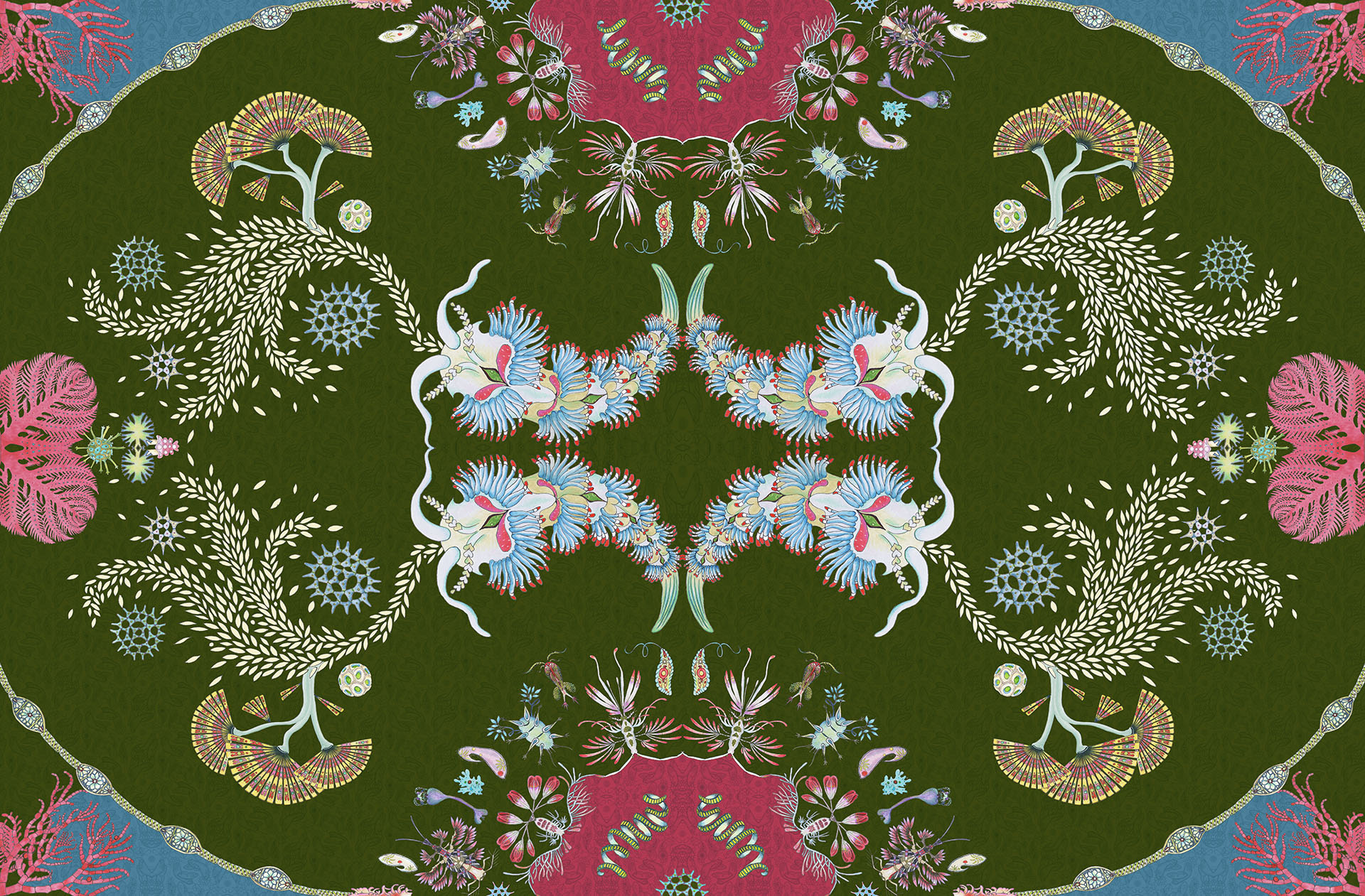 Newton Paisley Paramecium Wallpaper