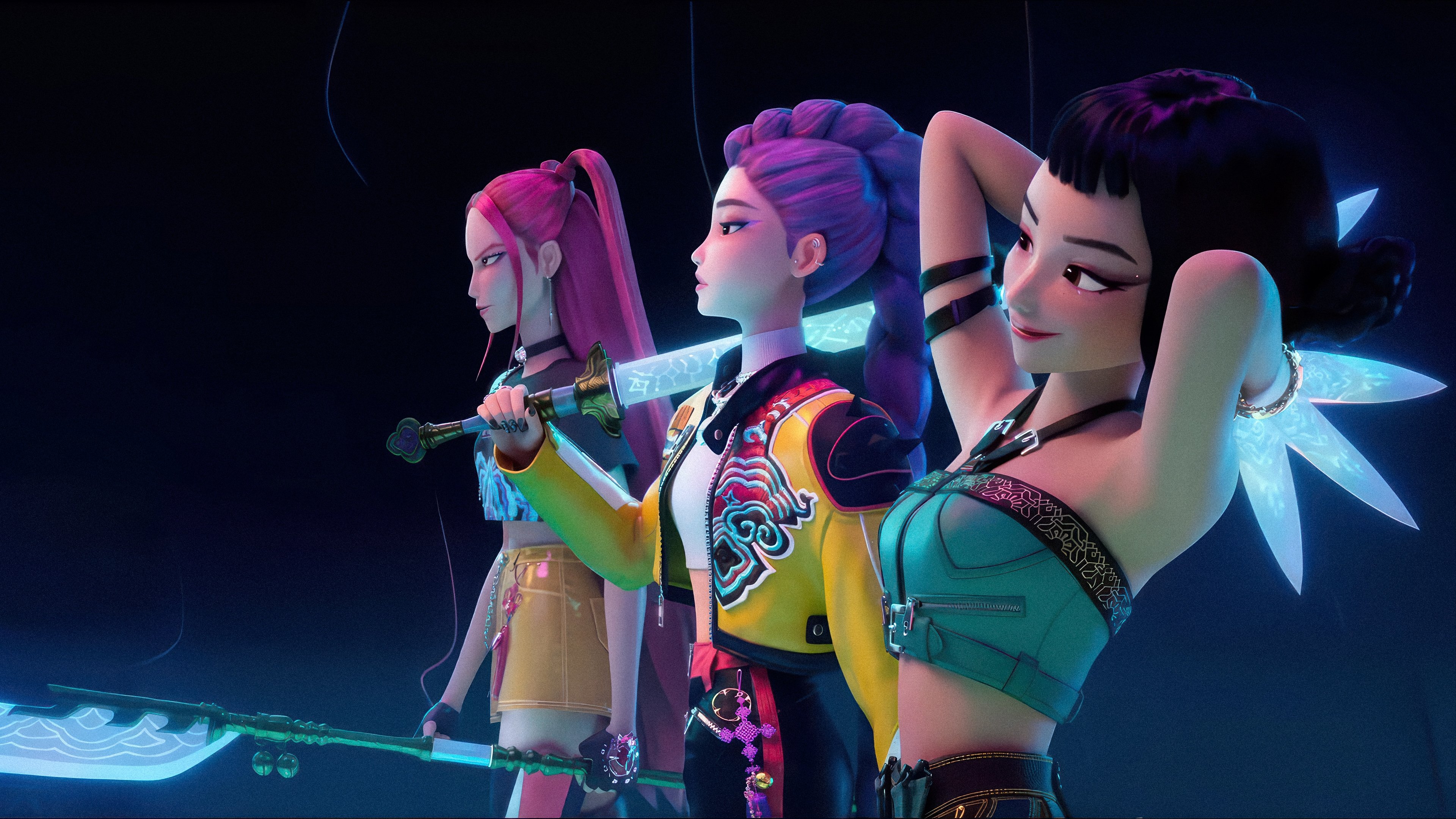 Huntrix Wallpaper 4K, Girl group, KPop