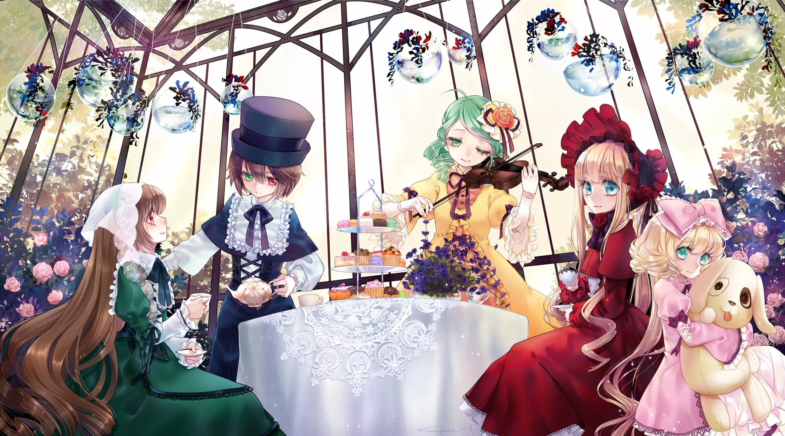 Rozen Maiden Elegant Tea Party HD Anime Wallpaper