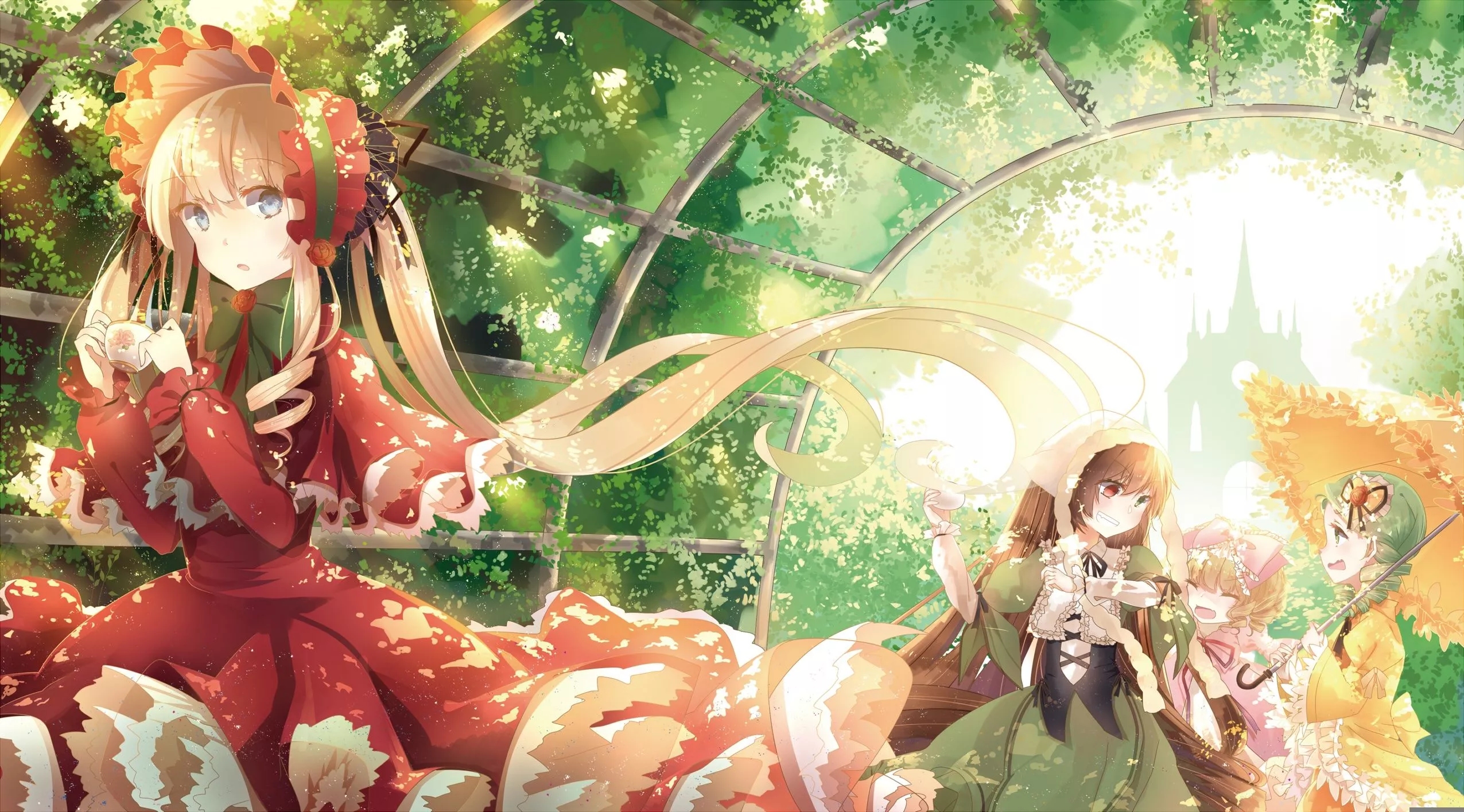 Wallpaper rozen maiden, shinku, suiseiseki, Kanaria, Hina Ichigo, 3000 Xiao Chun for mobile and desktop, section аниме, resolution 2551x1416