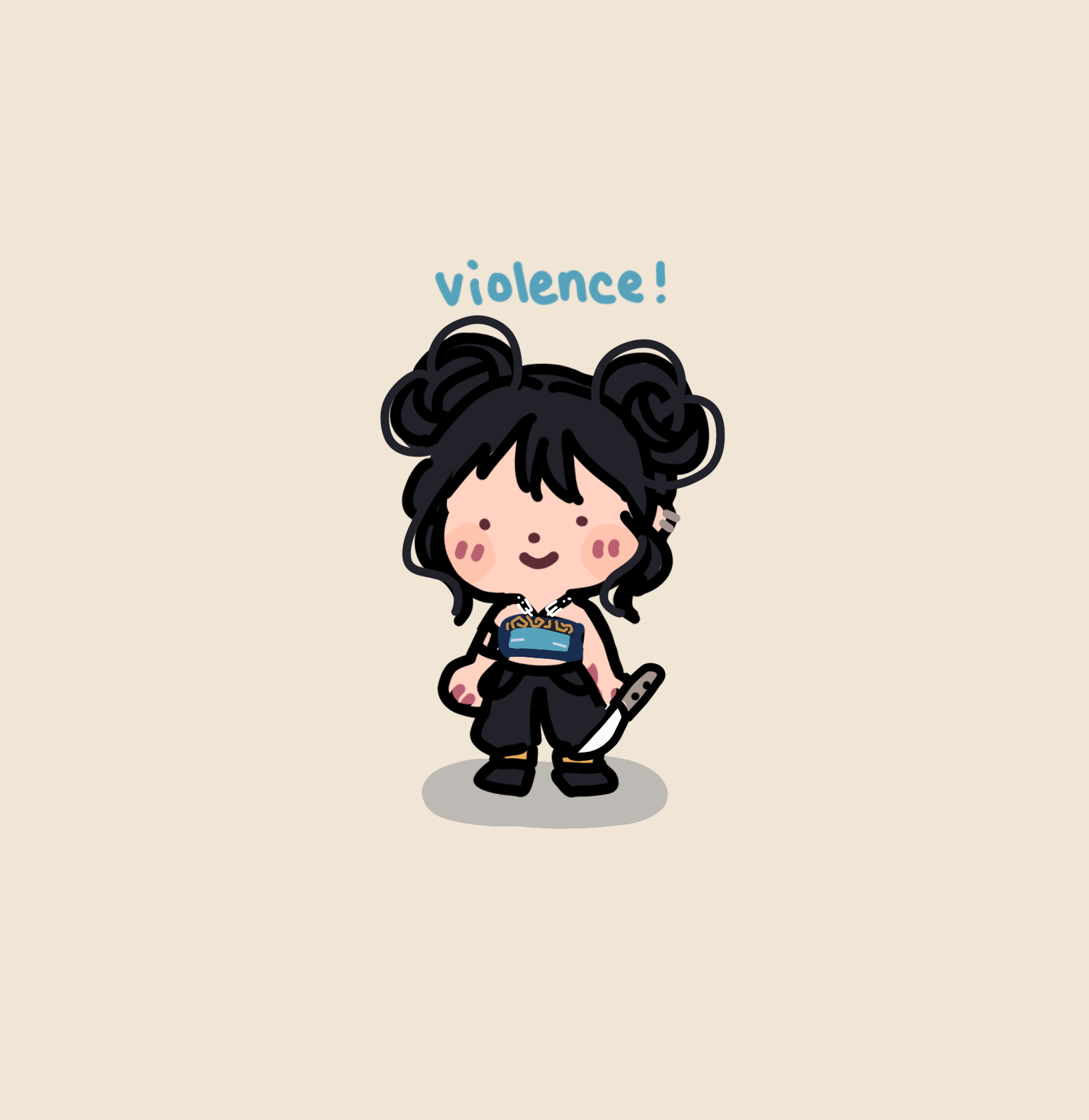 scrapbook style doodles of my huntrix