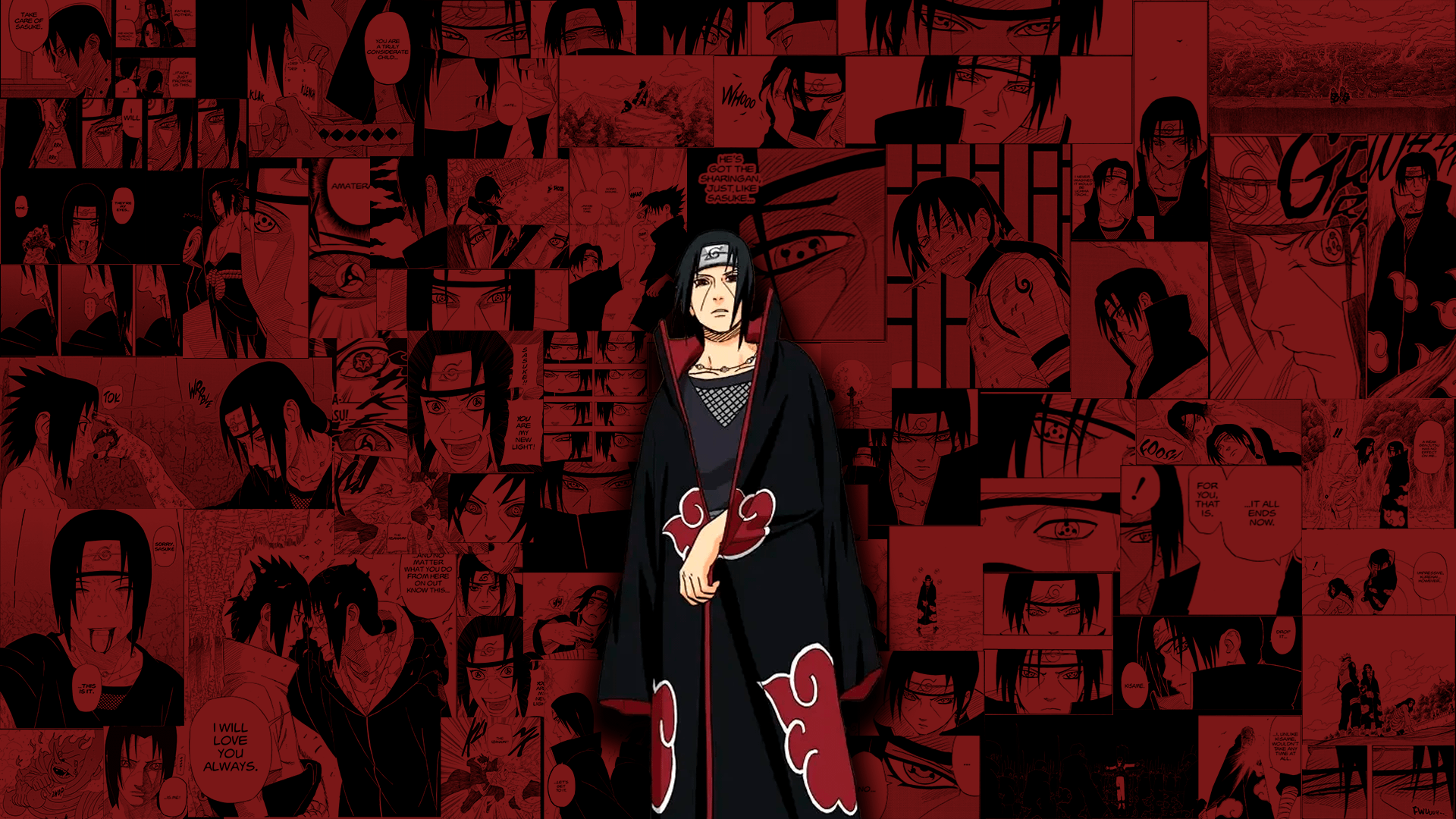 Itachi Manga Pages Wallpaper