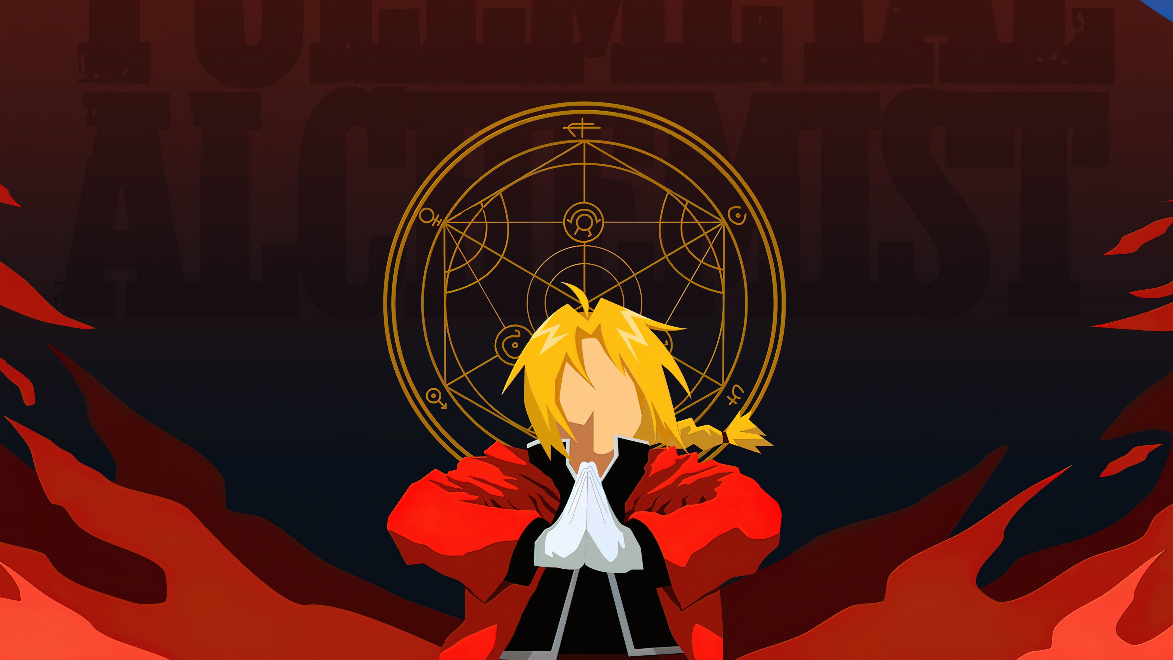 Edward Elric Wallpaper 4K, Fullmetal Alchemist, Faceless