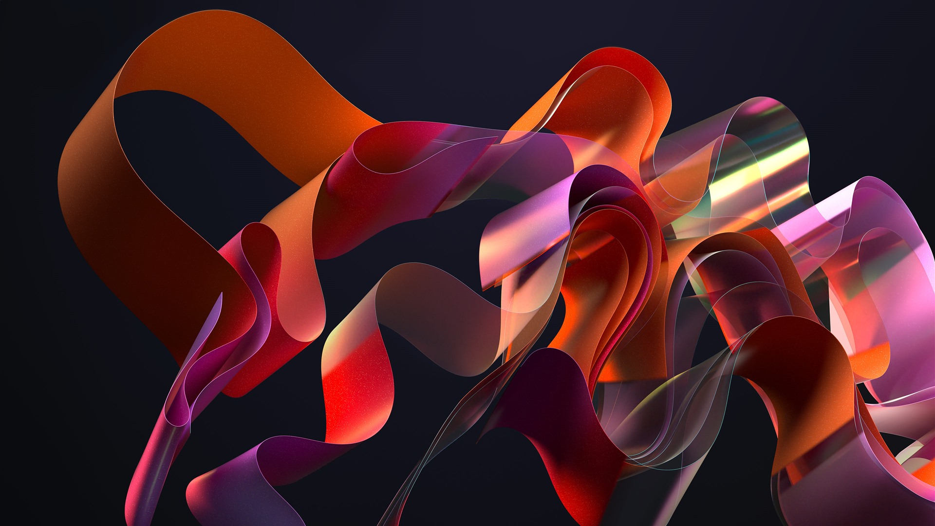 Ribbon Art 2021 Windows 11 Design 4K HD