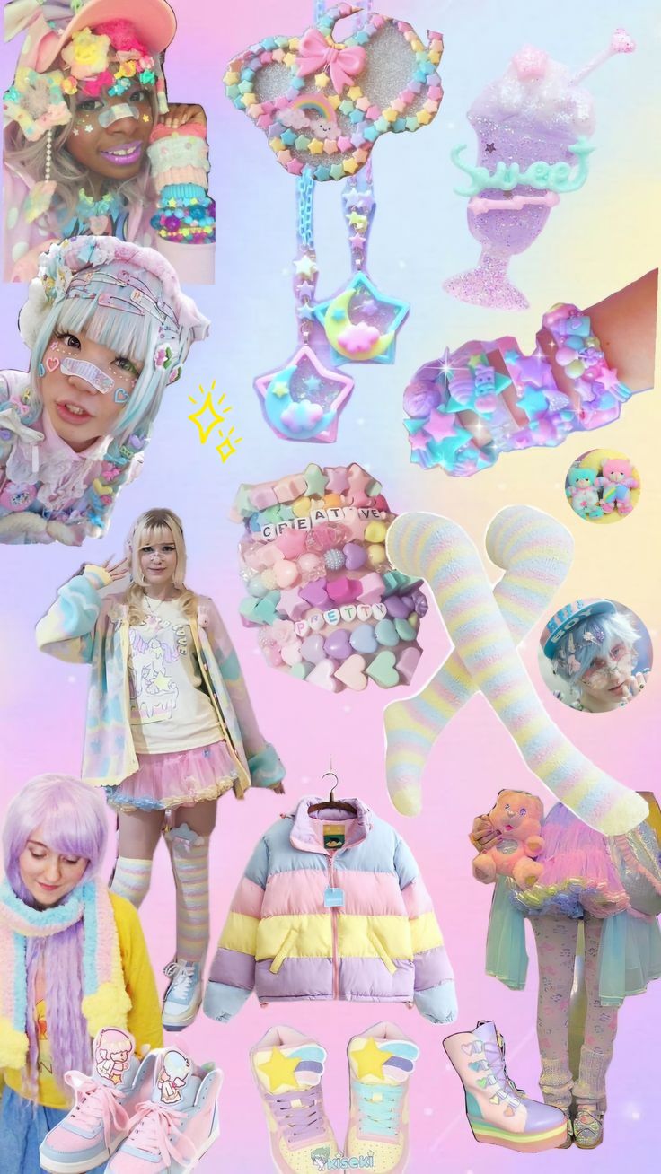 Fairy Kei Collage Wallpaper