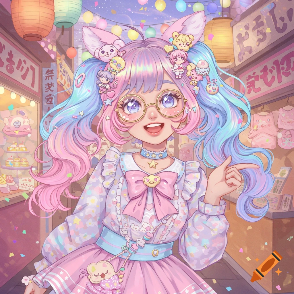 Decora Kei Background created on Craiyon