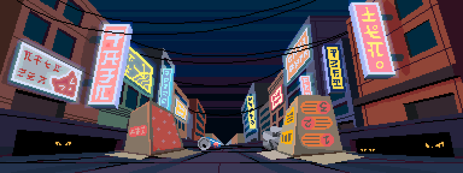 Japanese Street Like Fighting Game Background